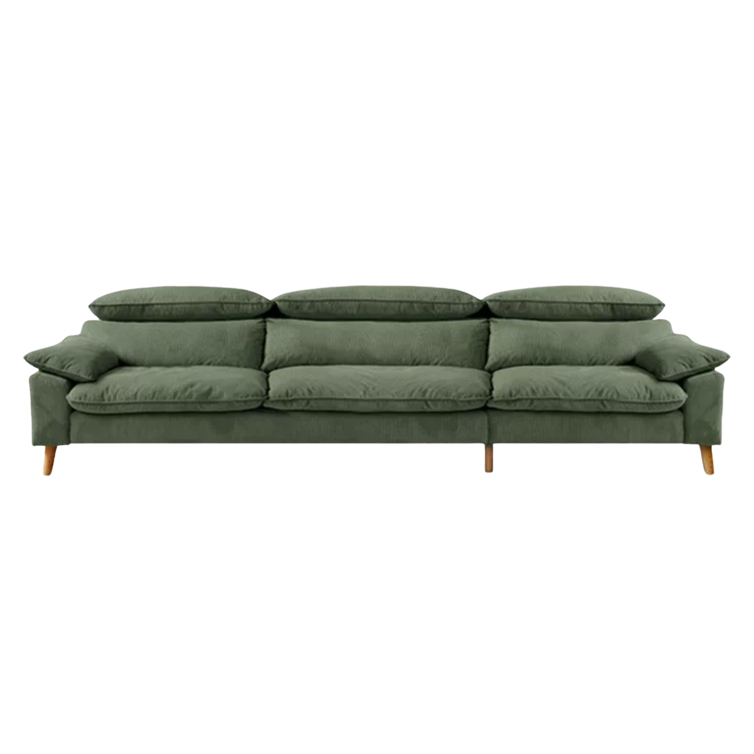 Fabric High Back Straight Sofa Modern.