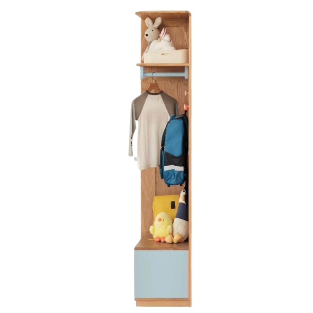 Beech Solid Wood Children's Wardrobe Cabinet