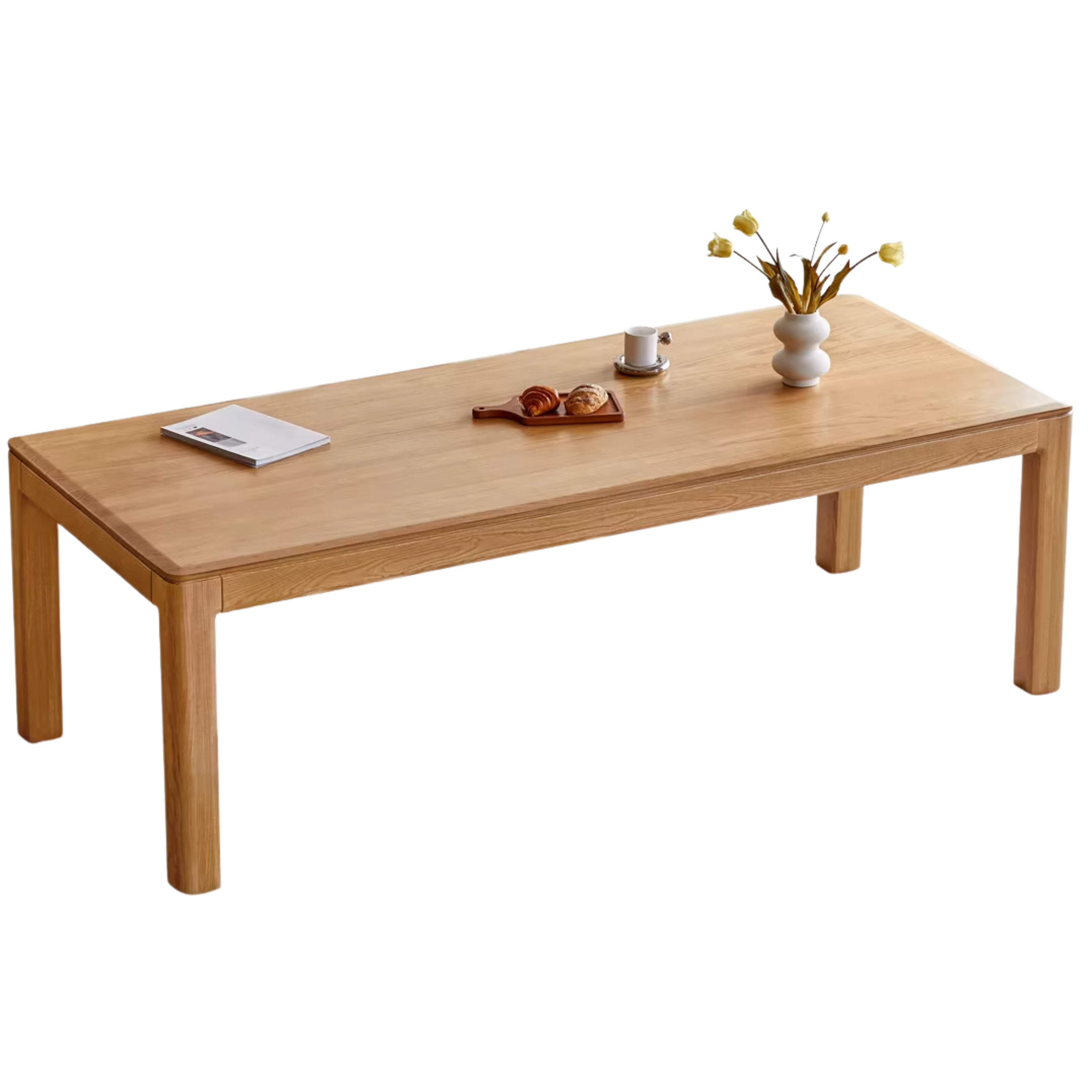 Oak, Ash Solid Wood Long Dining Table
