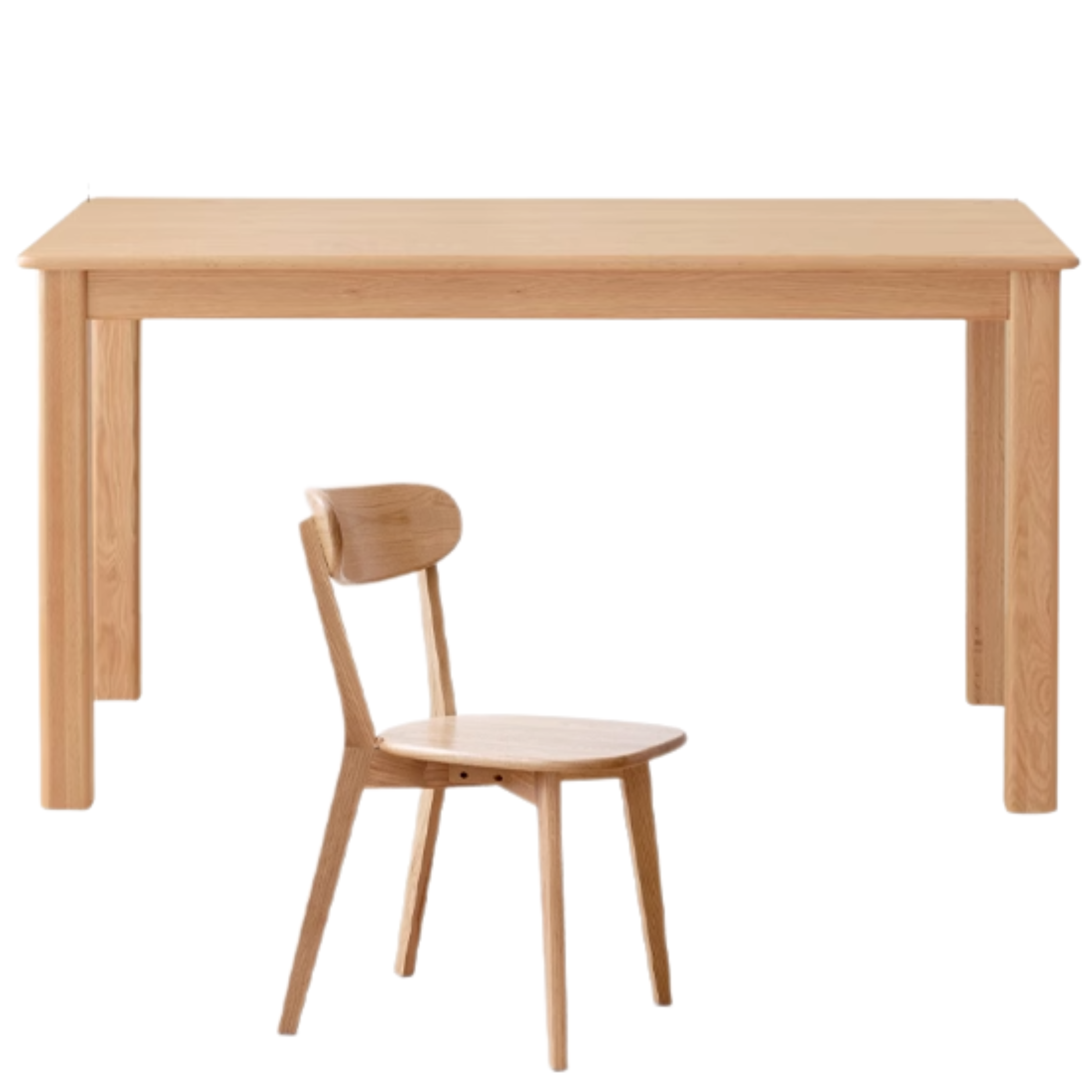 Oak, Ash Solid Wood Modern Dining Table