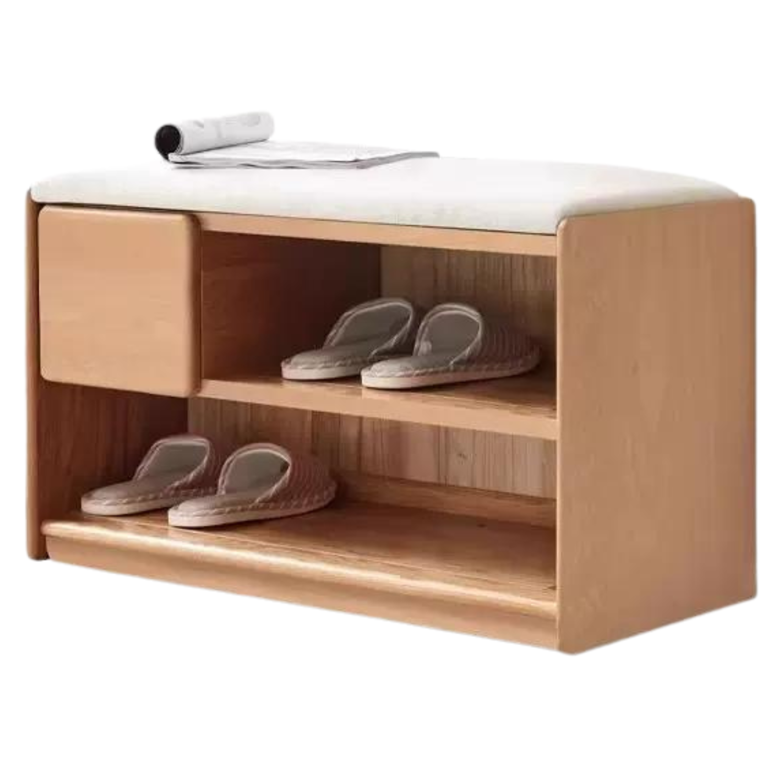 Oak Solid Wood Shoe Storage Bench