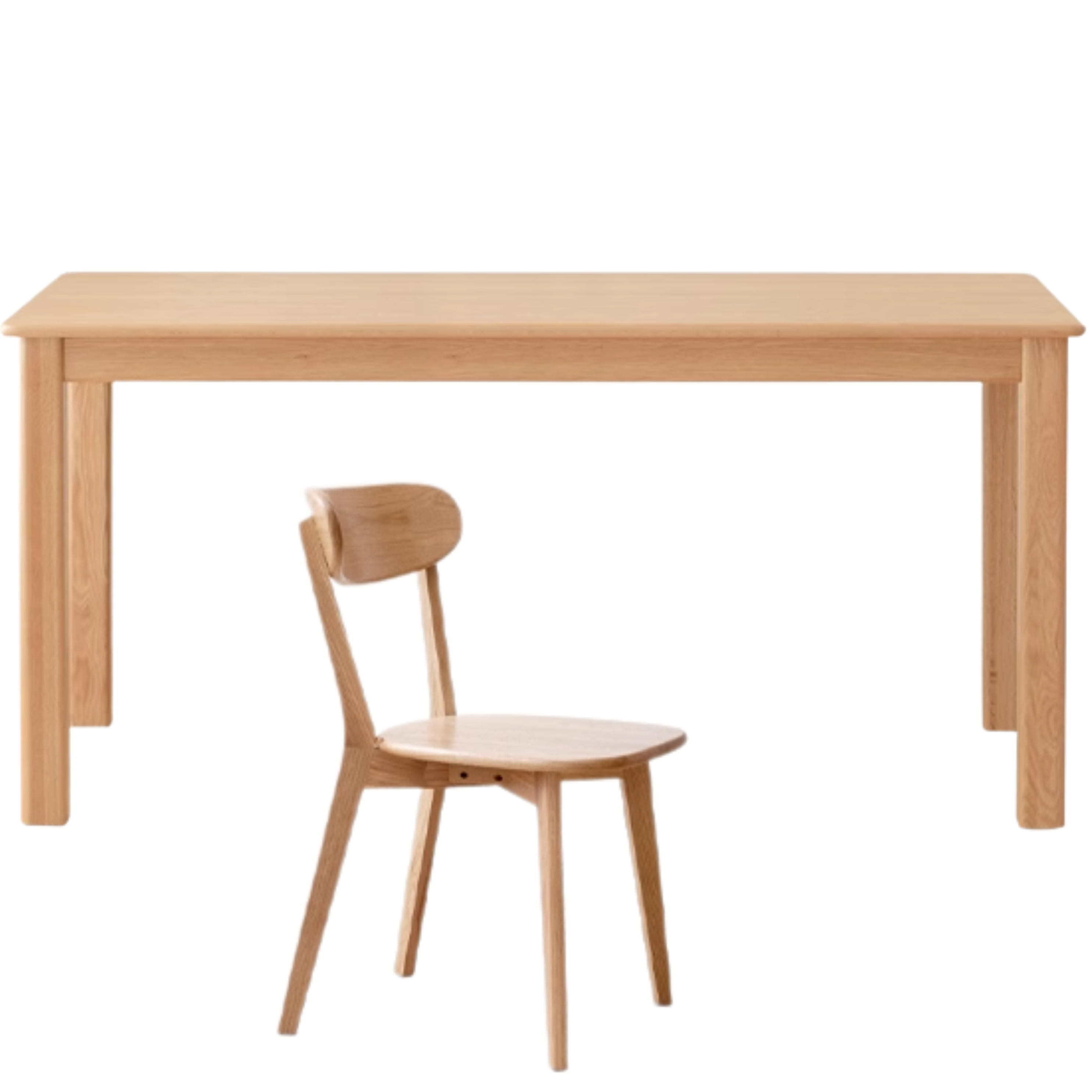 Oak, Ash Solid Wood Modern Dining Table