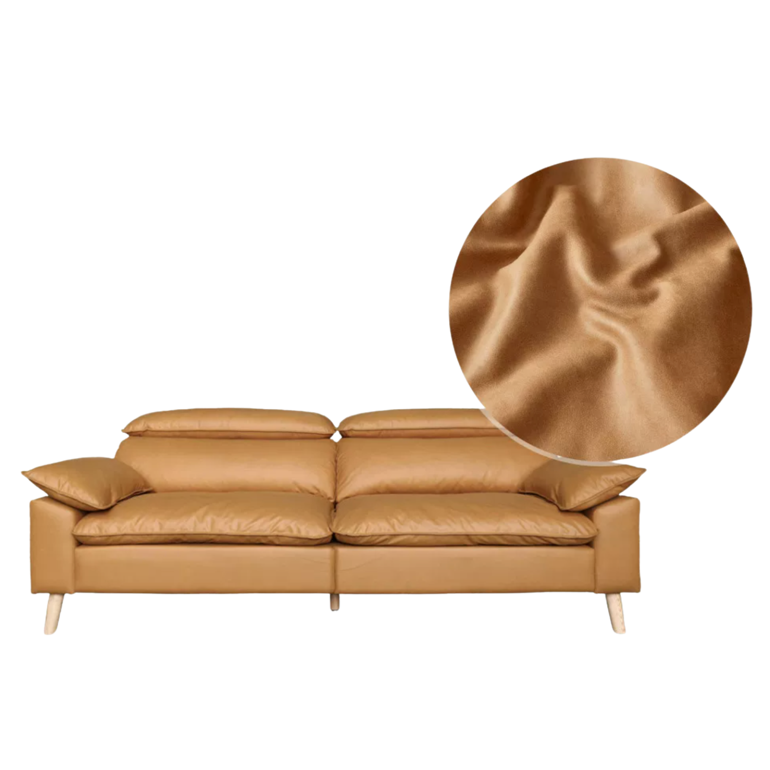 Fabric High Back Straight Sofa Modern.