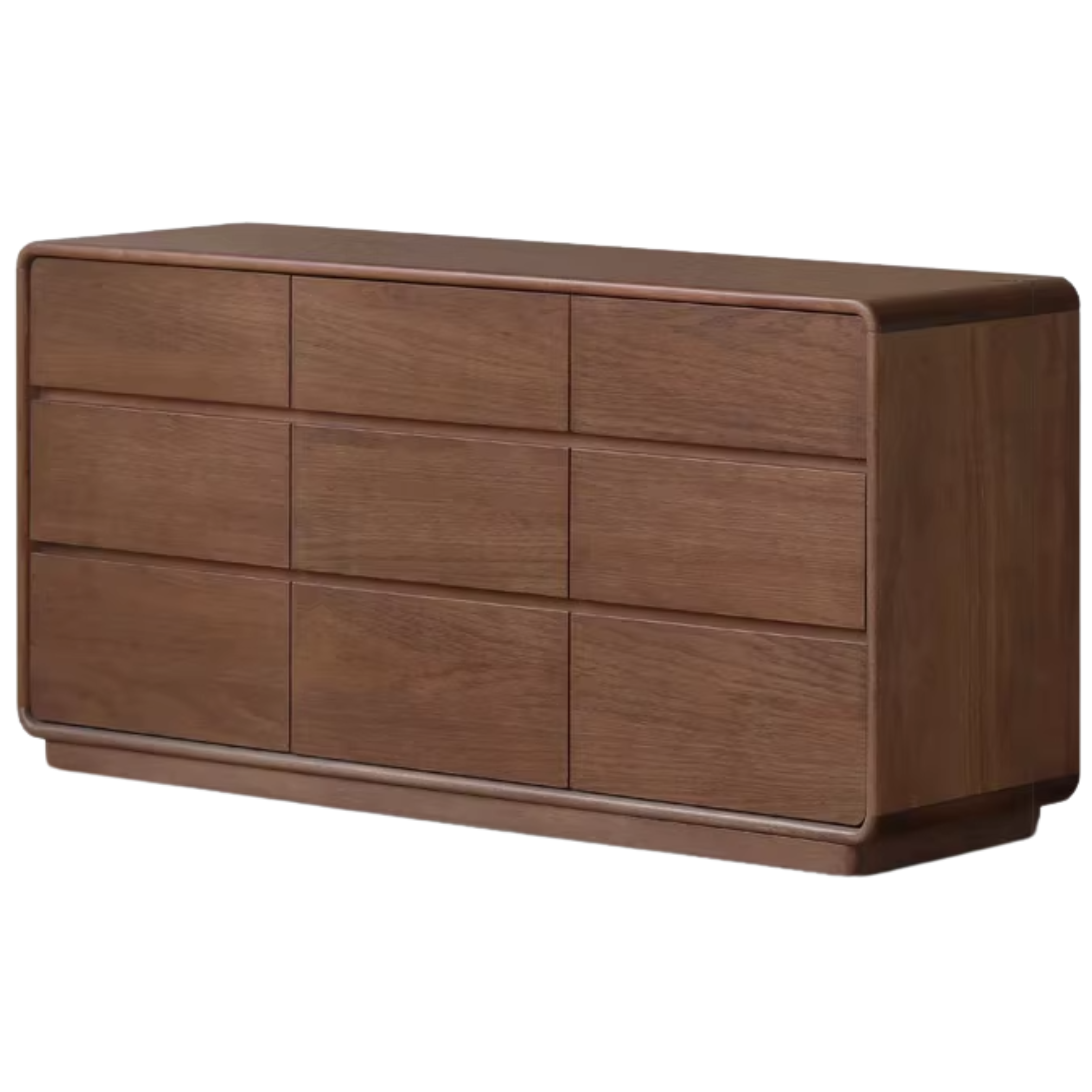 Black Walnut, Poplar Solid Wood Storage Cabinet Chest of Drawers