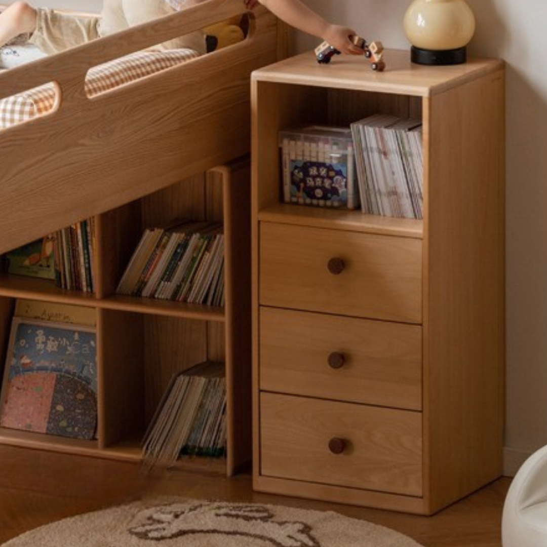 Beech Solid Wood Children's Cabinet Storage