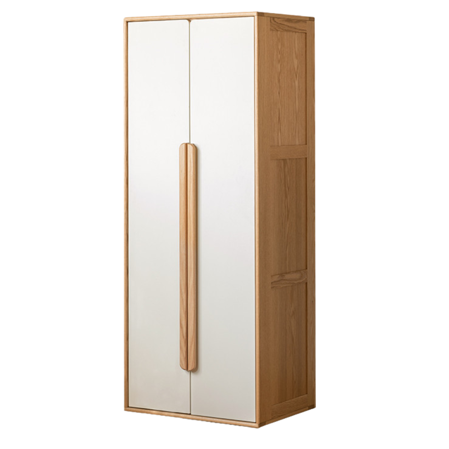 Oak solid wood children's wardrobe combination storage cabinet: