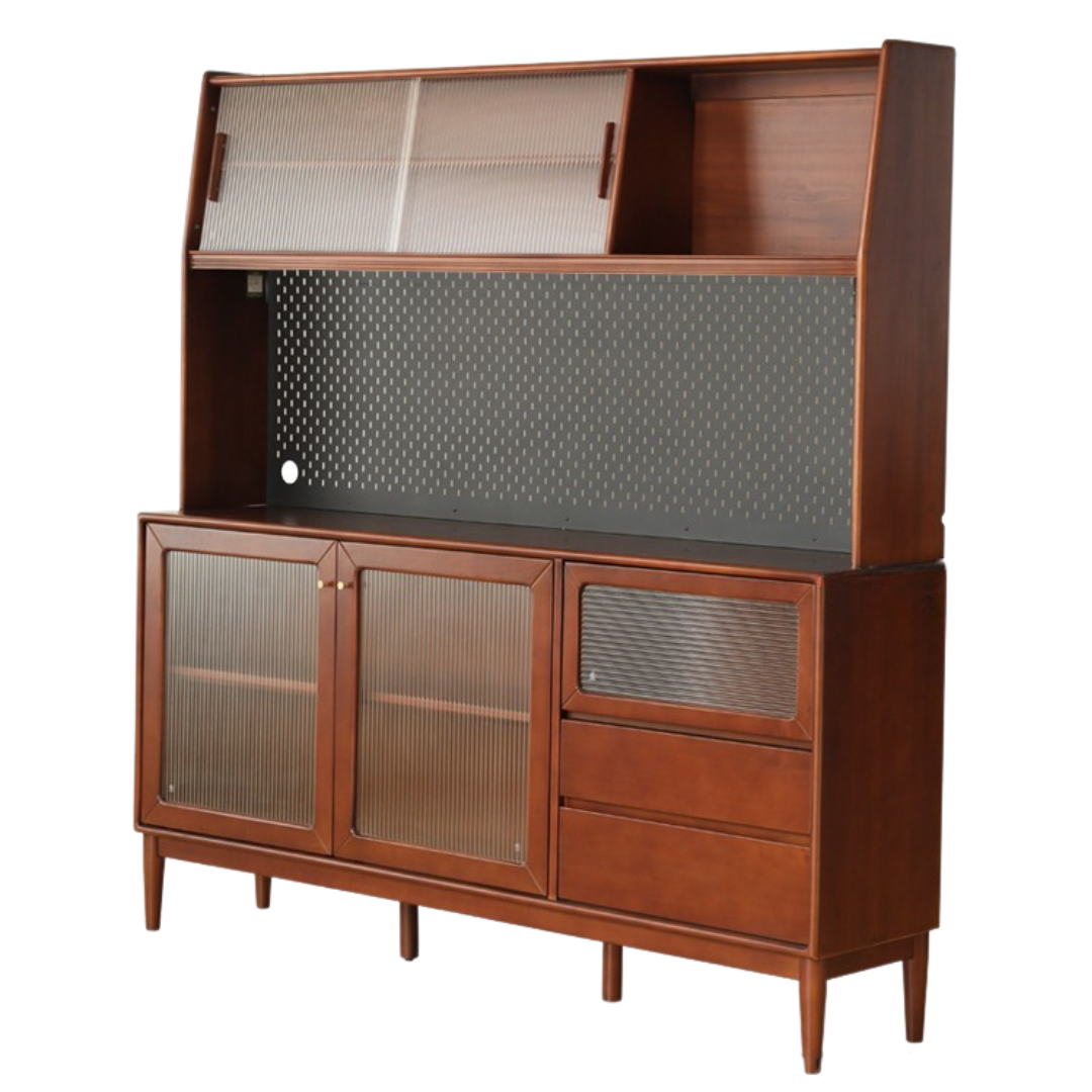 Poplar Solid Wood Sideboard Wall Mounted Cabinet