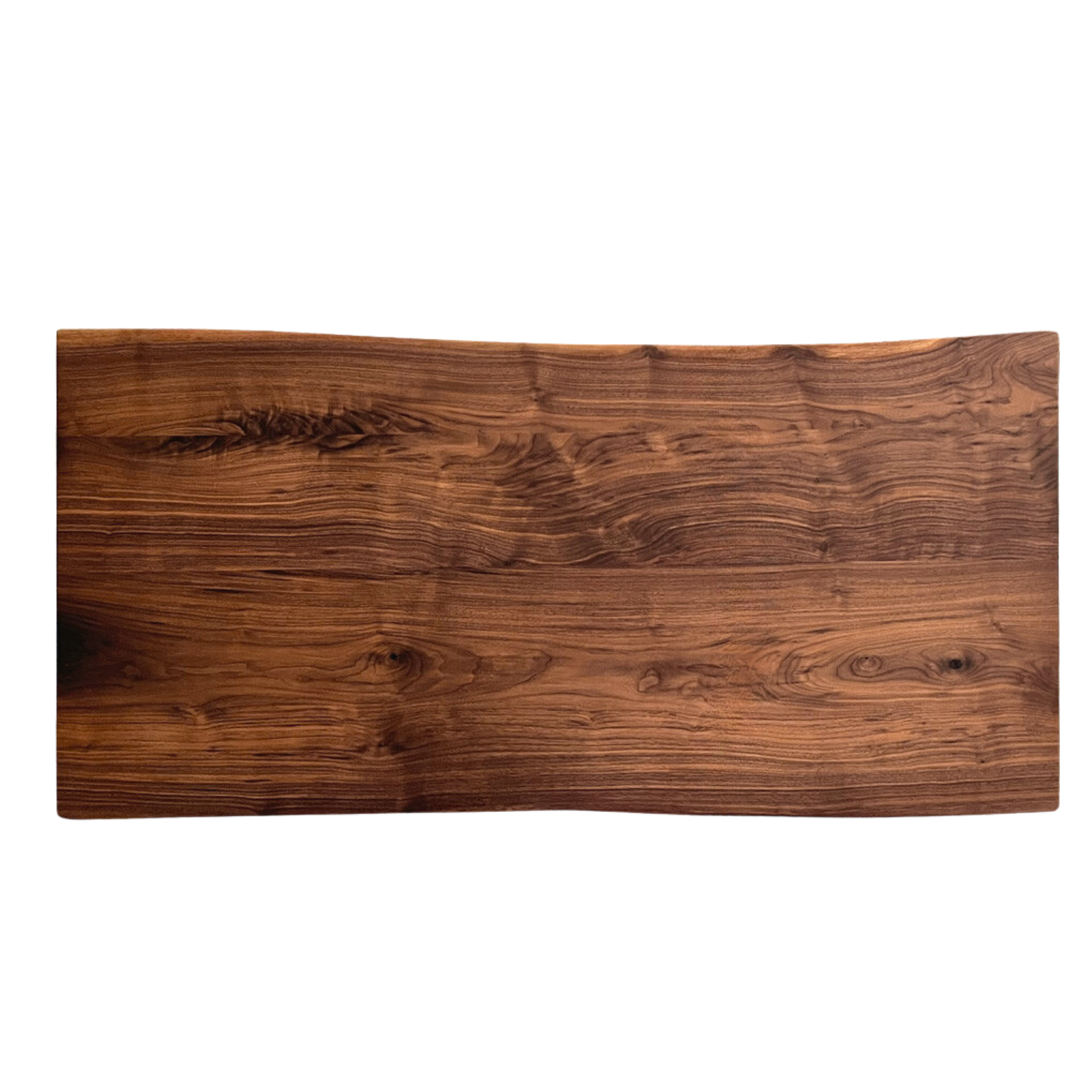 Black walnut solid wood natural edge large board dining table,