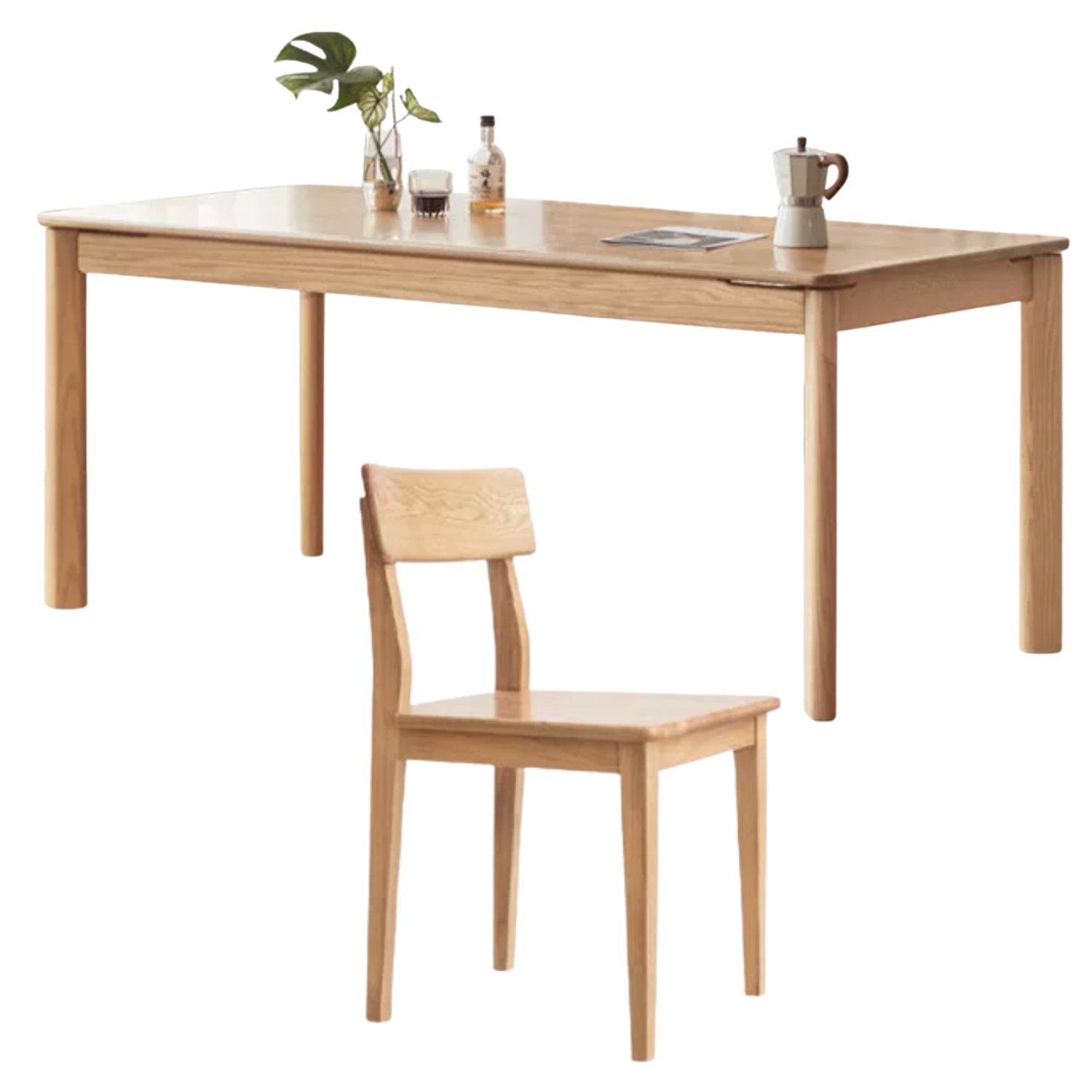 Ash, Oak Solid Wood Long Dining Table