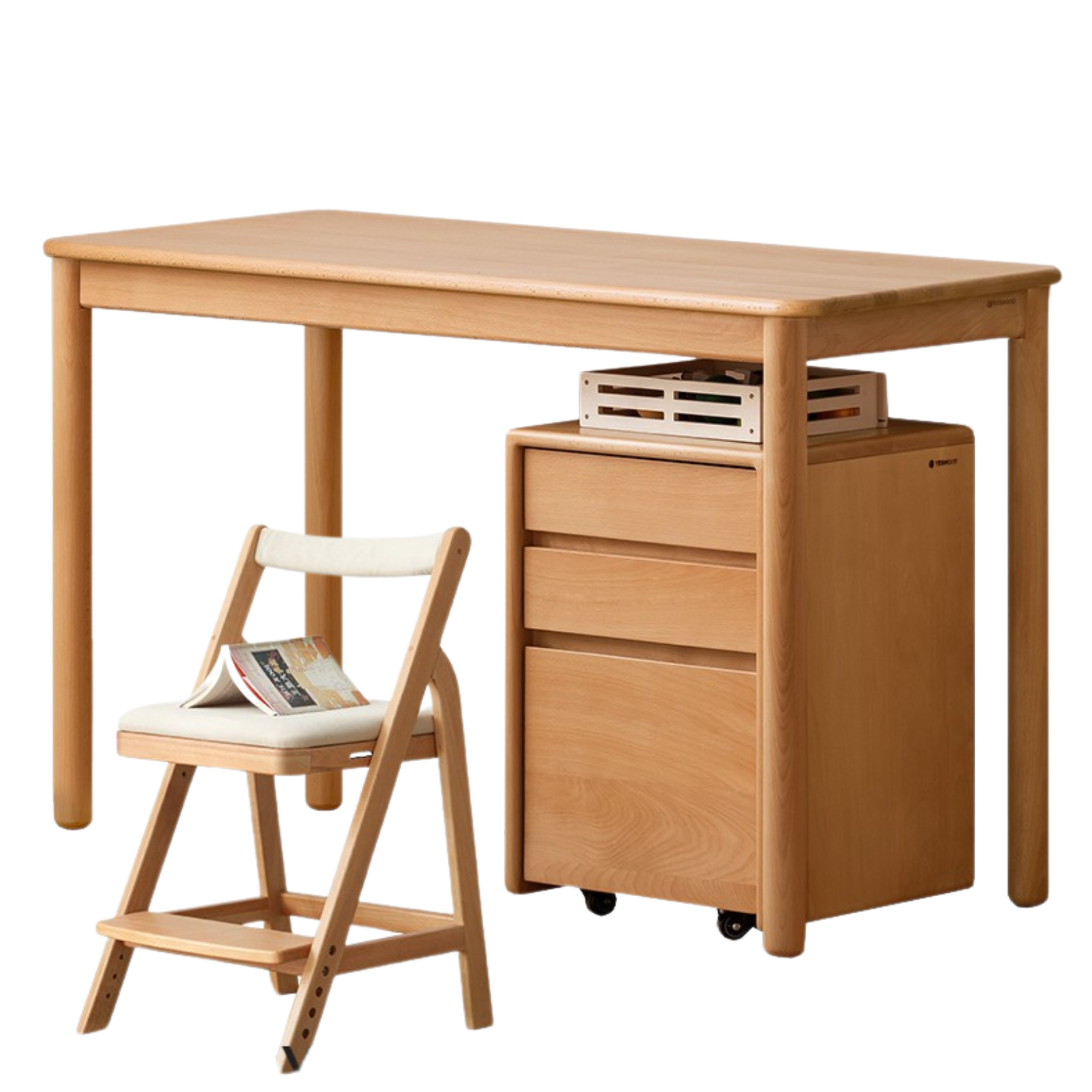 Beech, Oak Solid Wood Children's Writing Desk