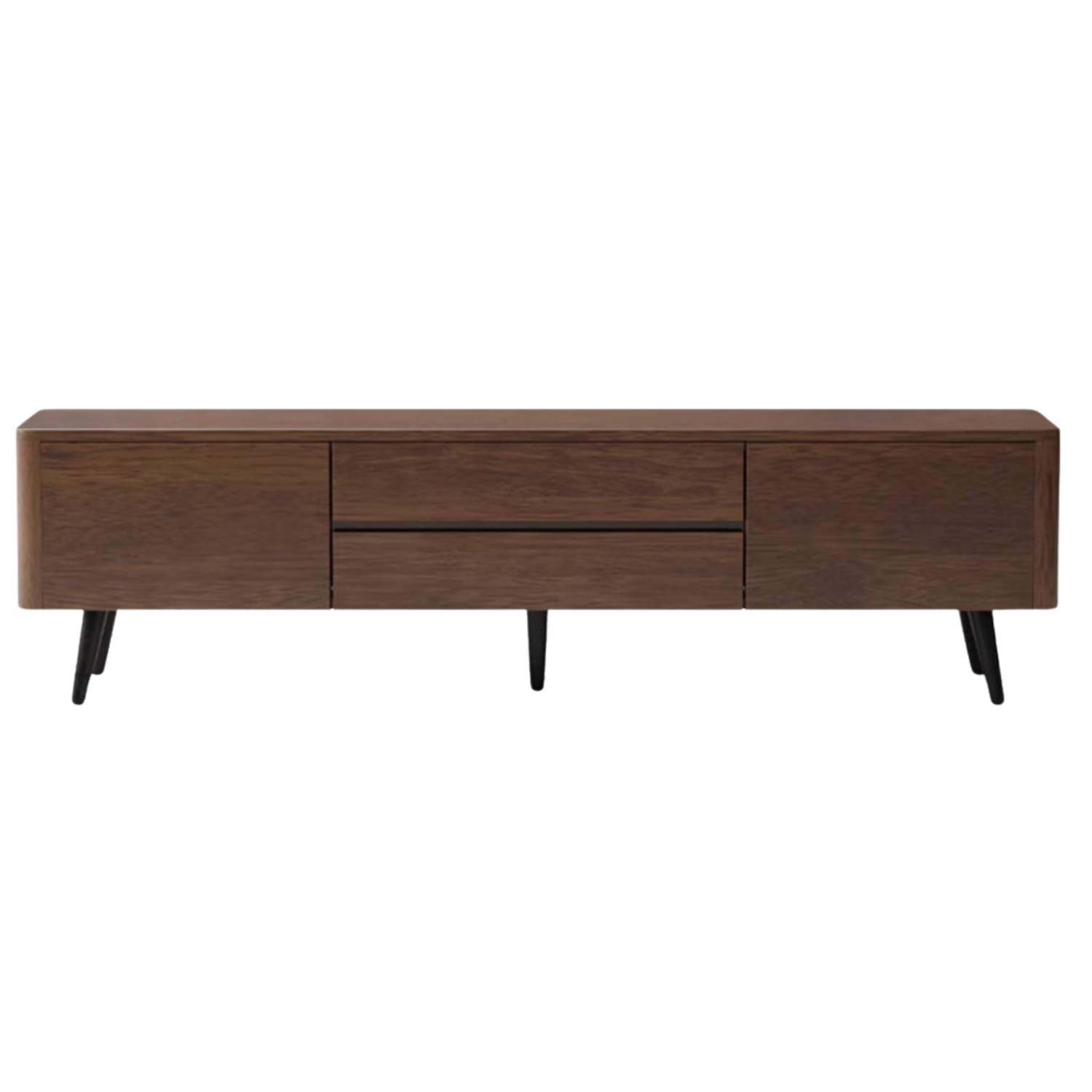 Black Walnut Sandal Solid Wood TV Cabinet Modern Simple.