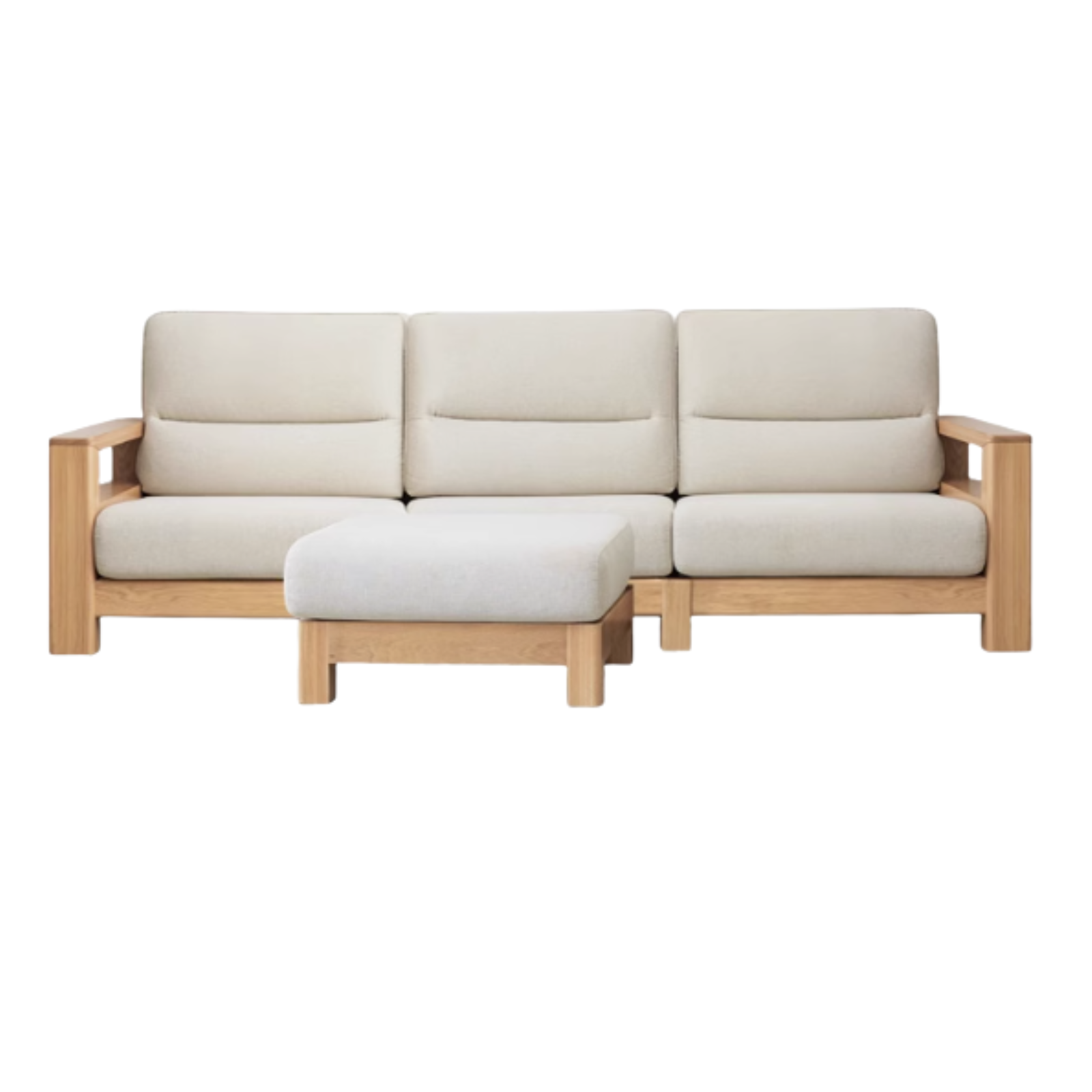 Ash Solid Wood Corner Sofa