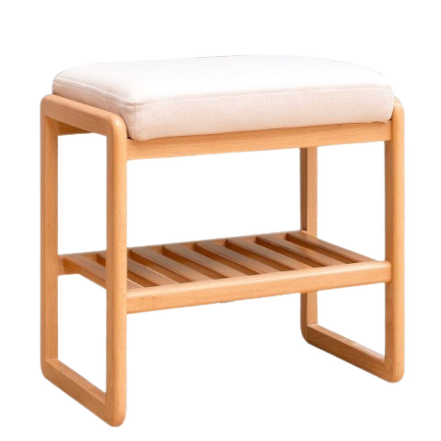 Beech solid wood shoe changing stool: