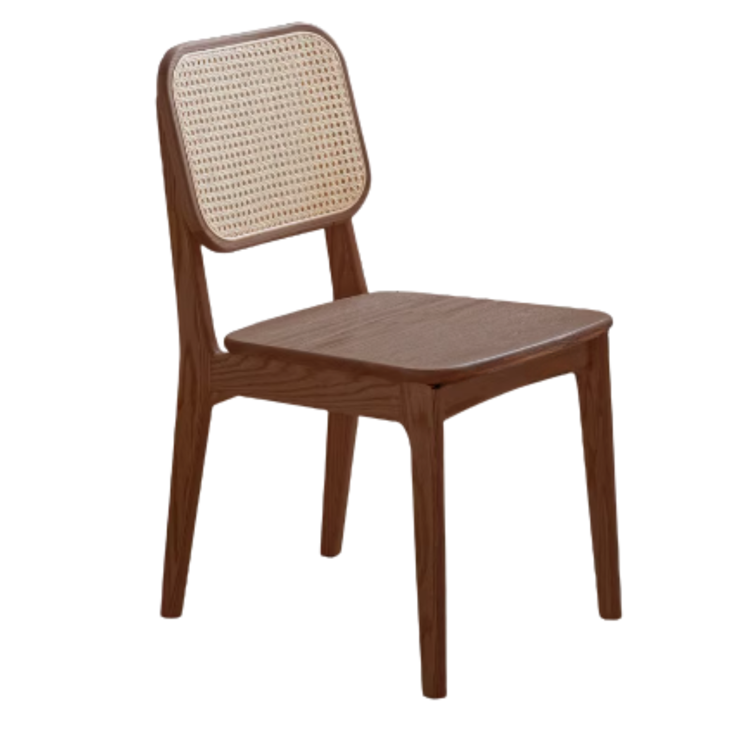 4 pcs - Oak, Ash Solid Wood Rattan Dining Chair :