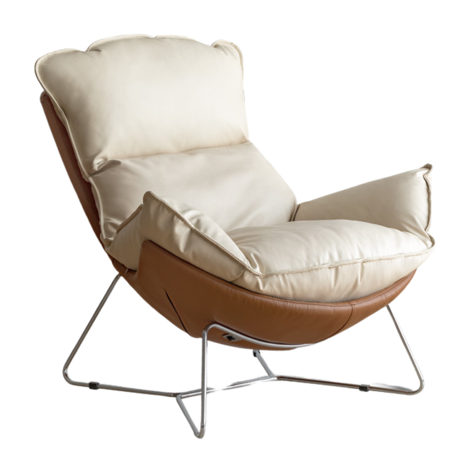 Leather modern simple snail armchair :