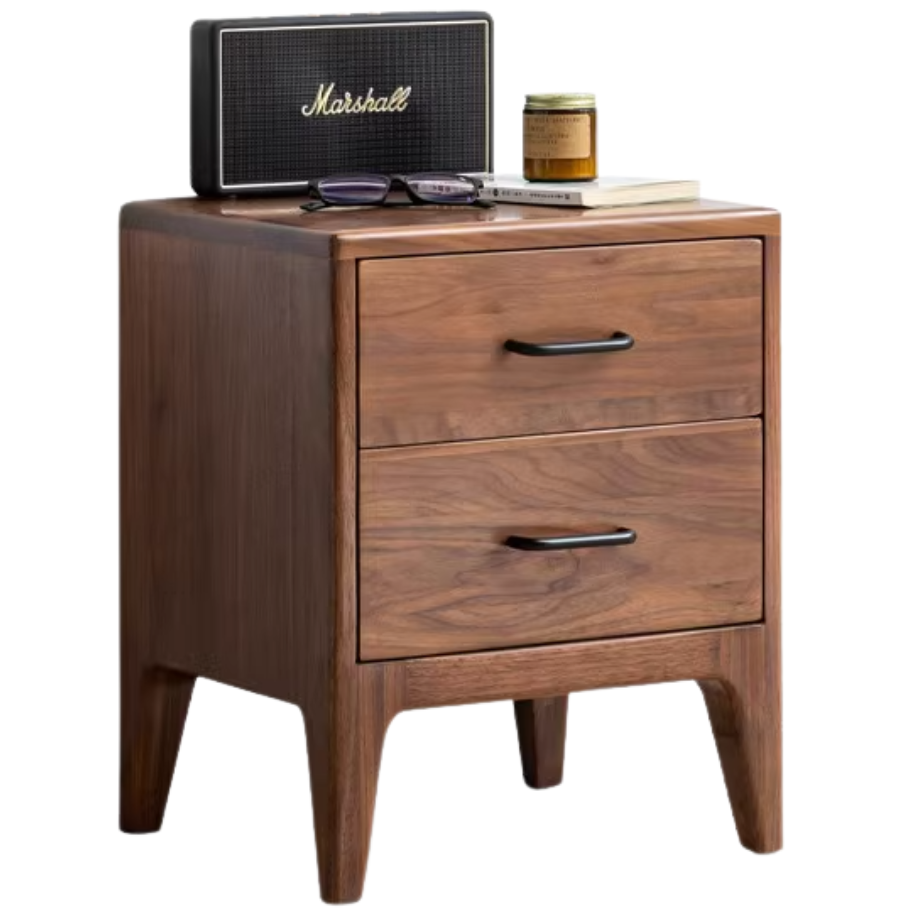 Black Walnut Solid Wood Modern Nightstand