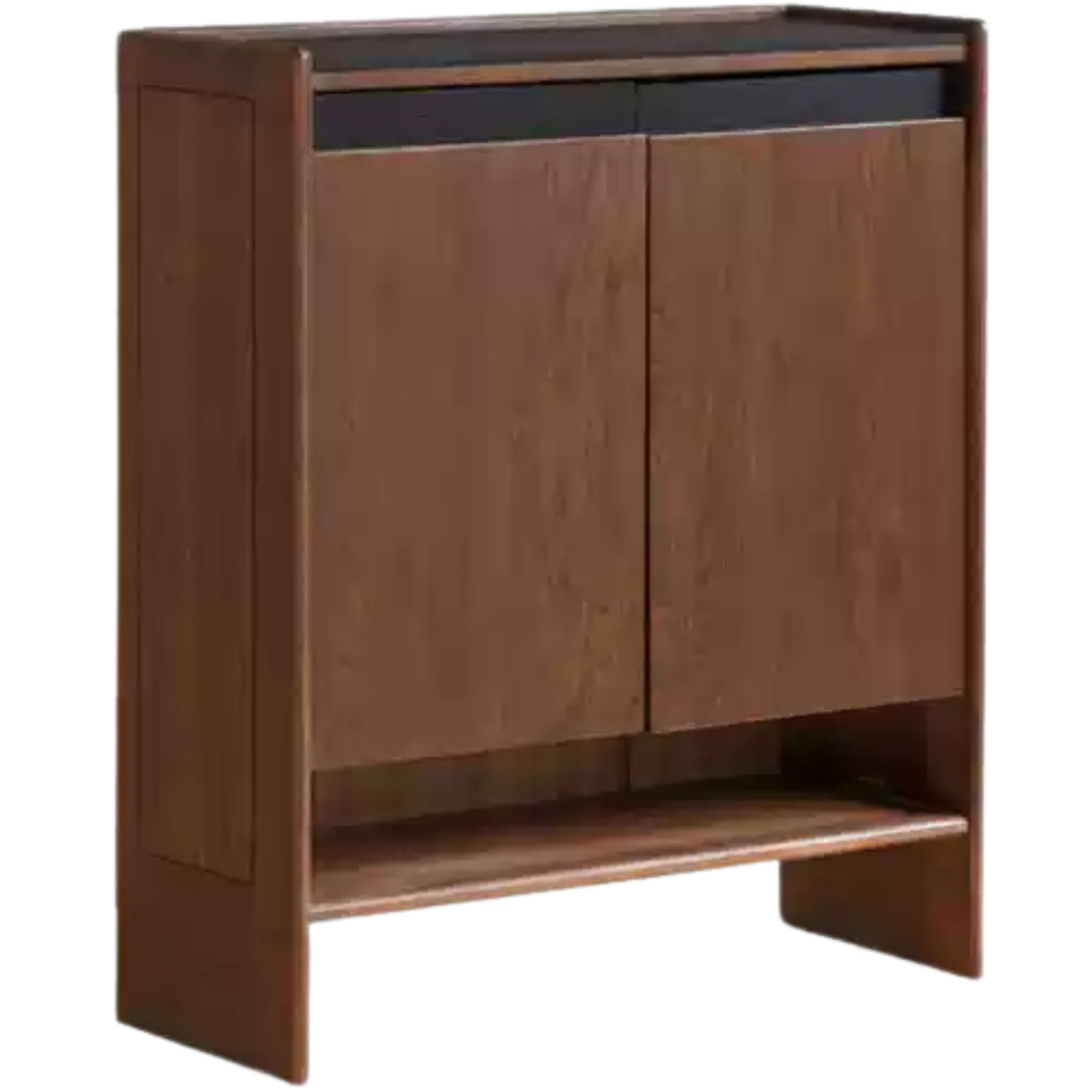 Oak Solid Wood Modern Rock Board Shoe Cabinet