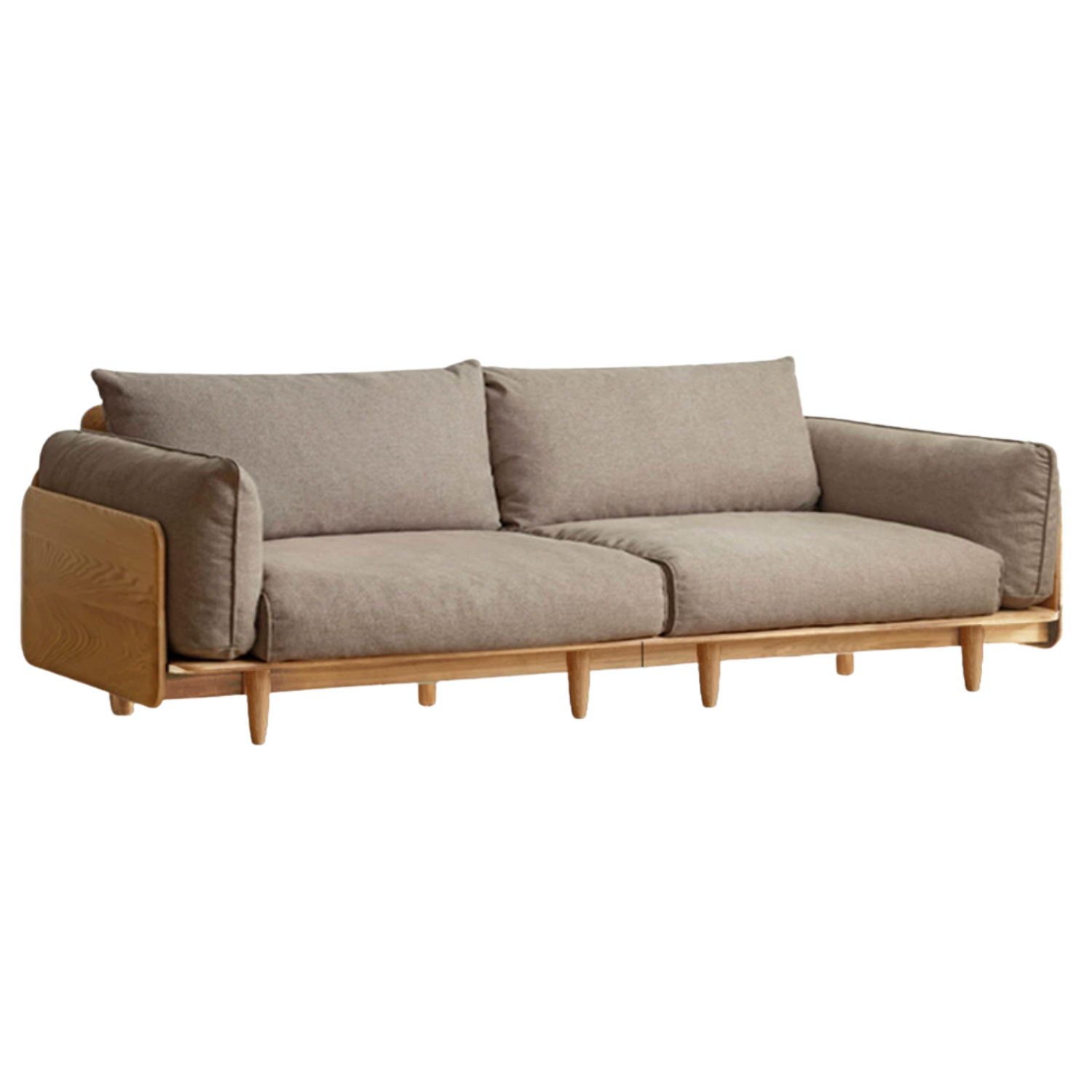Oak, Ash Solid Wood genuine leather, fabric Sofa