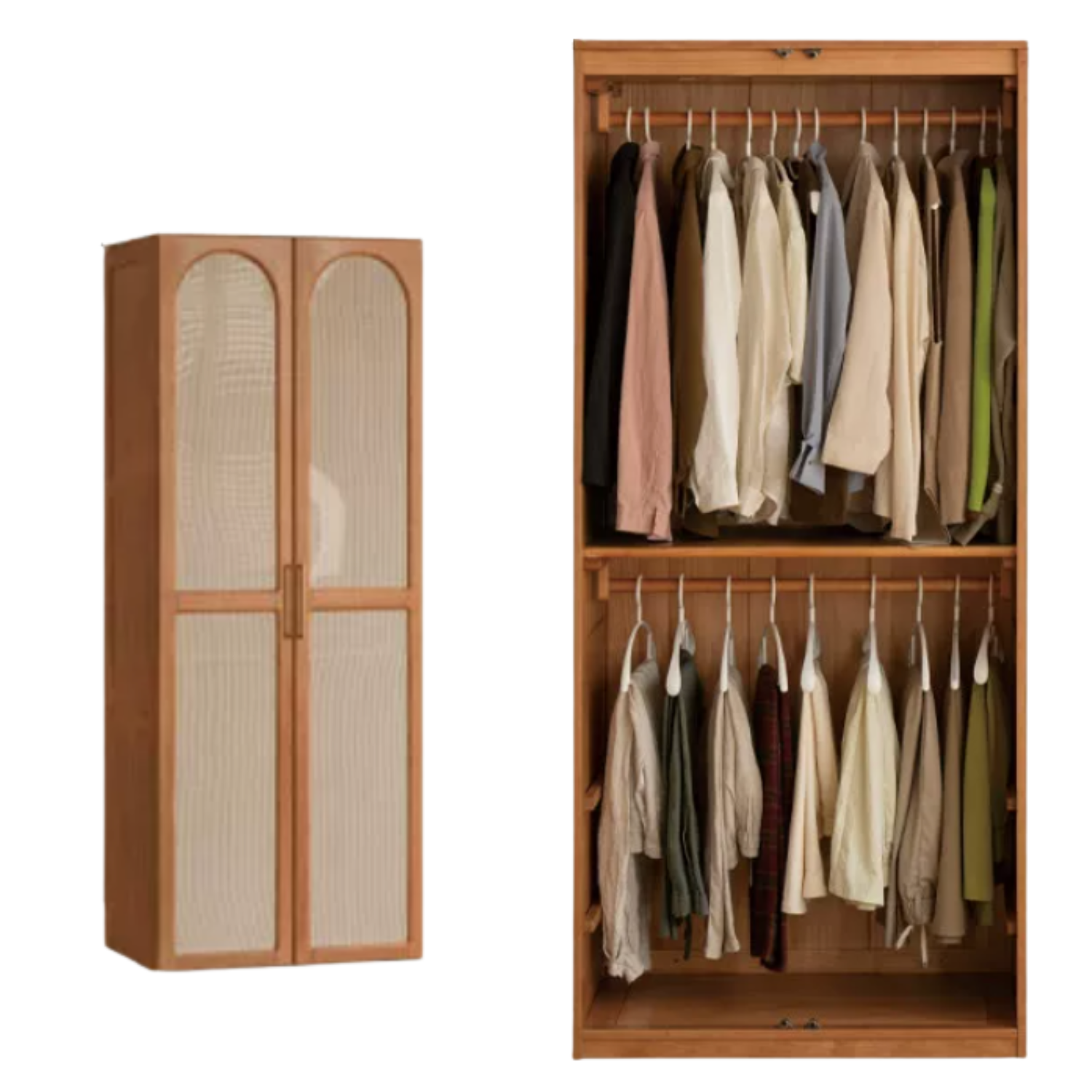 Cherry Solid Wood Vintage Wardrobe.