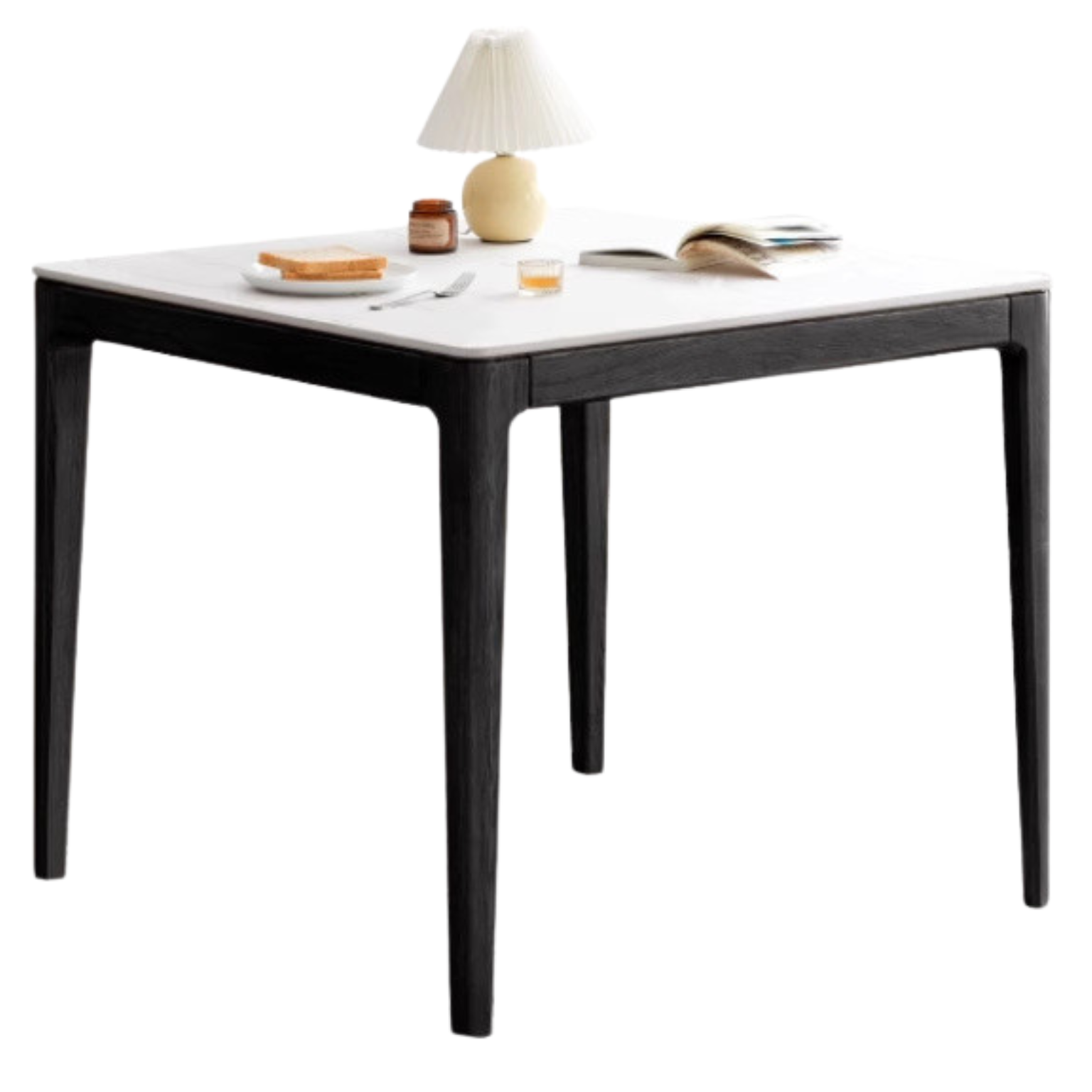 Oak Solid wood square slate dining table ,