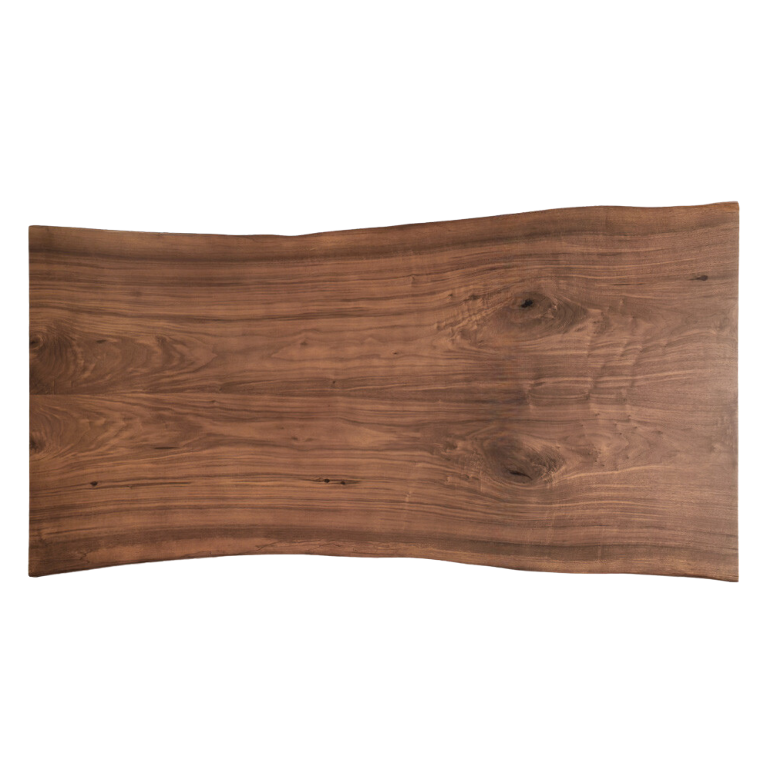 Black walnut solid wood natural edge large board dining table,