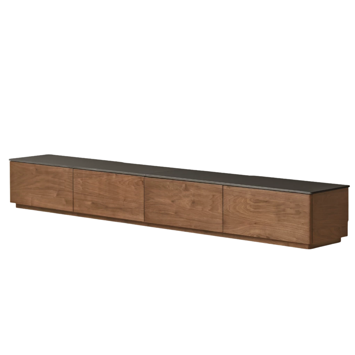 Black Walnut, Sandalwood Solid Wood Extra Long Modular TV Console