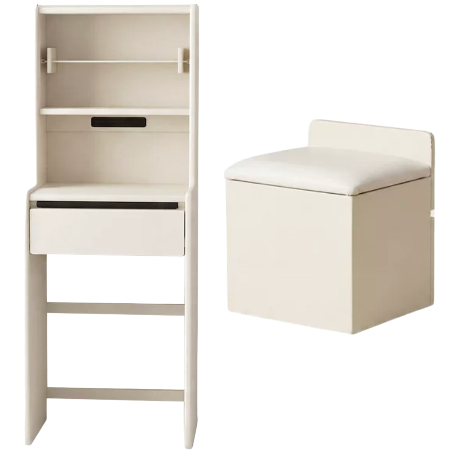 Oak, Solid Rubberwood Modern Vanity Table