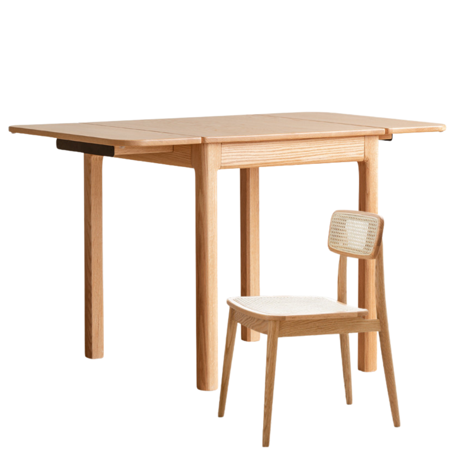 Oak solid wood folding dining table,