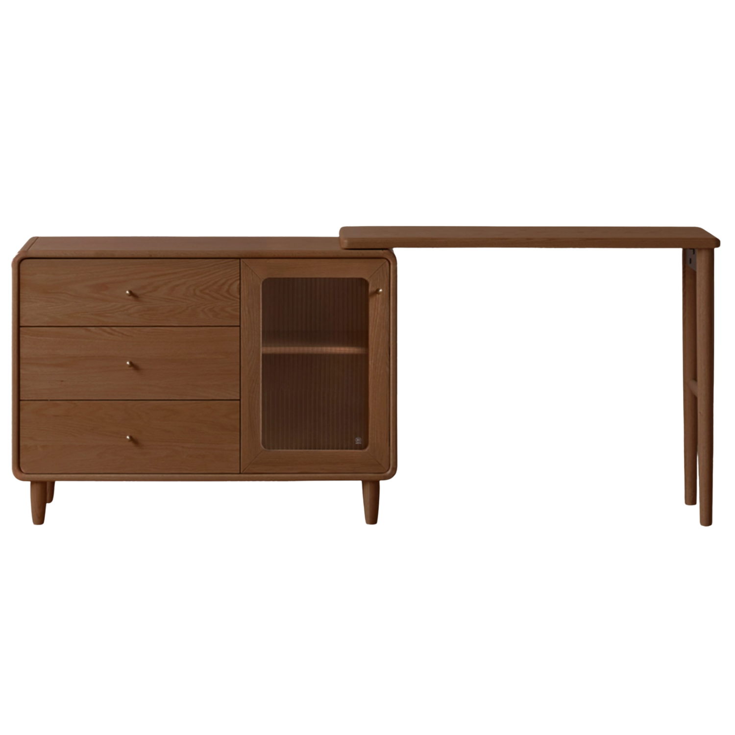 Oak Solid Wood Retractable Vanity Table.