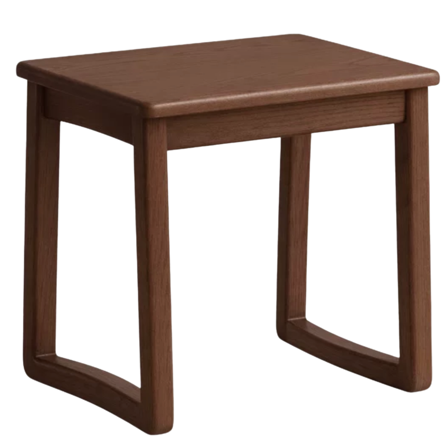 Black Walnut, Oak, Golden Pearwood, Ash Solid Wood Modern White Wax Wood Square Stool