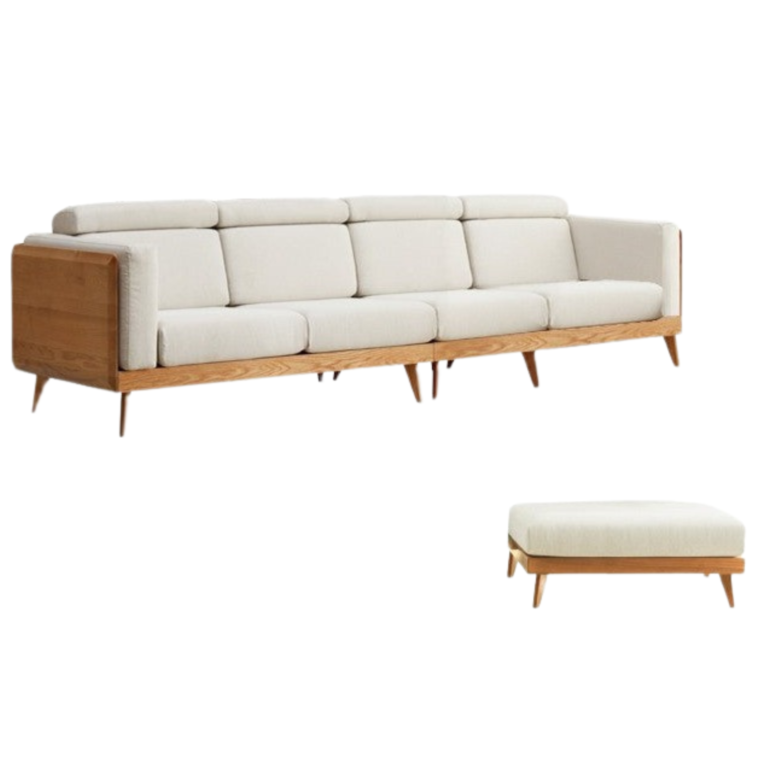 Oak solid wood modern Fabric sofa