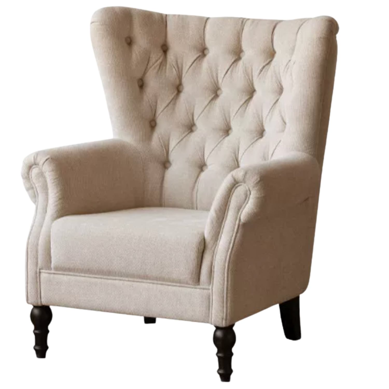 Tufted High-Back Accent Chair