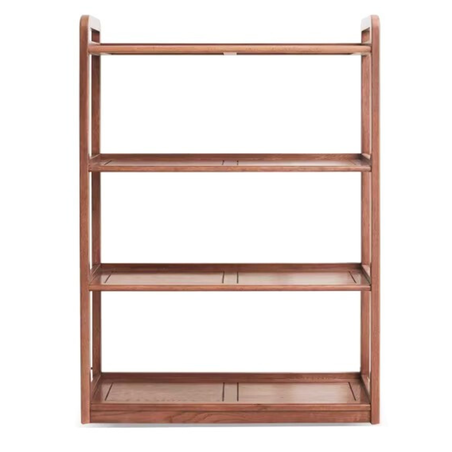 Oak solid wood floor-standing bookshelf, flower rack -