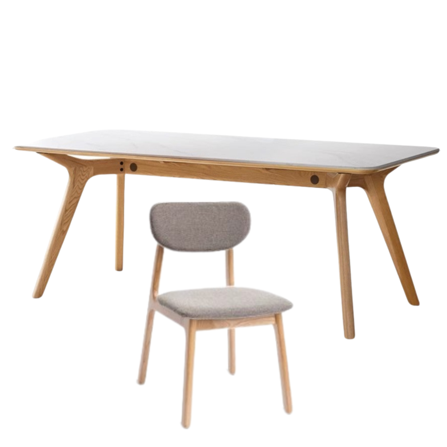 Oak Solid Wood Rock Simple Modern Dining Table