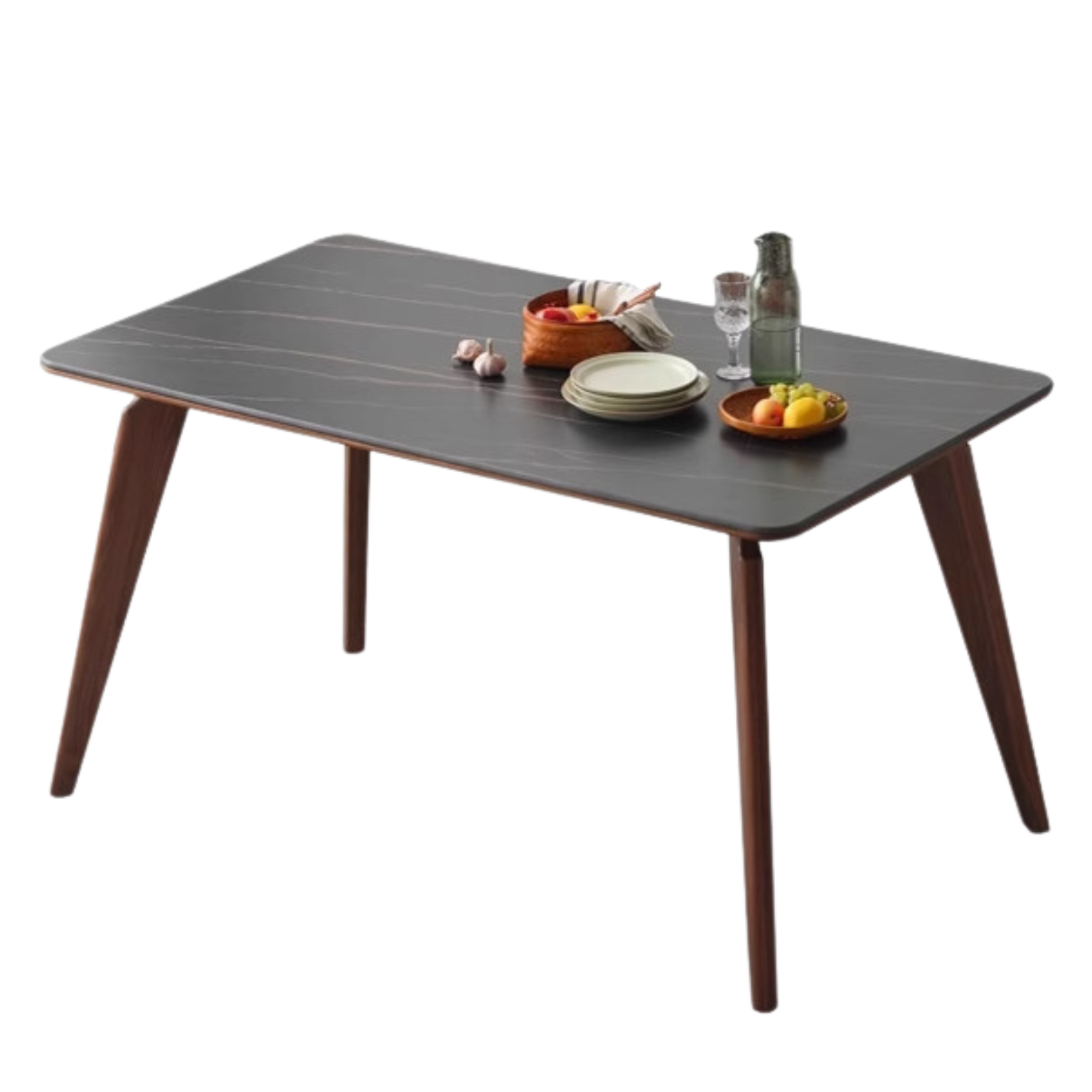 Black Walnut Solid wood Slate North American dining table,