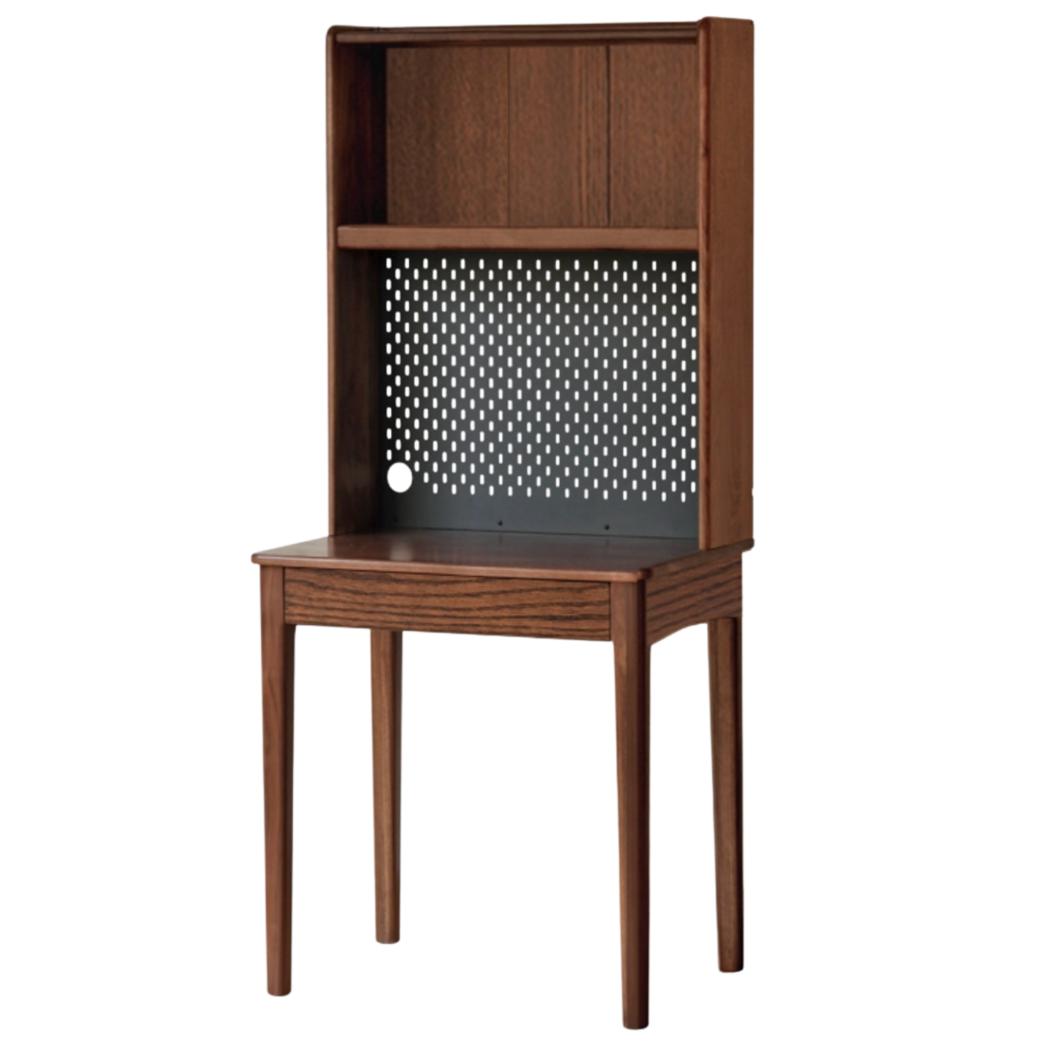 Black Walnut, Oak, Ash Solid Wood Desk Bookshelf