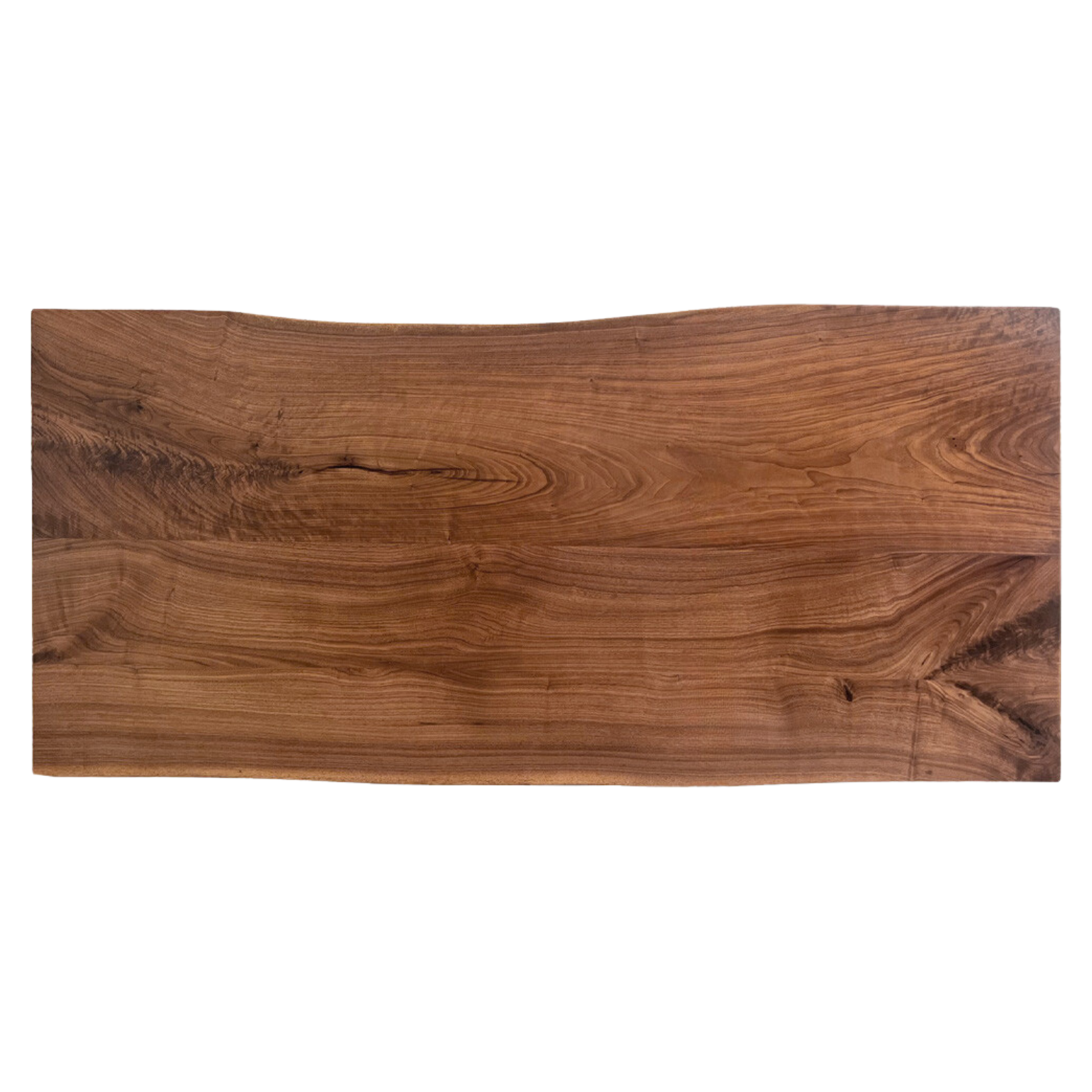 Black walnut solid wood natural edge large board dining table,