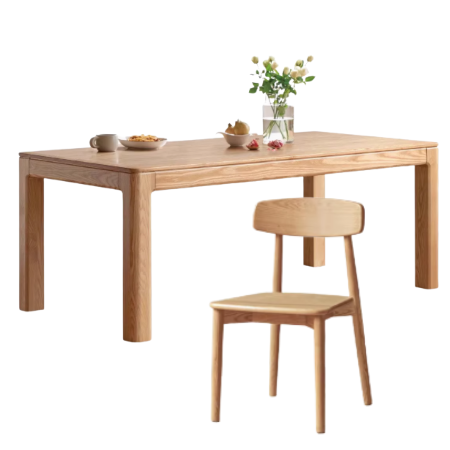Oak, Ash Solid Wood Long Dining Table
