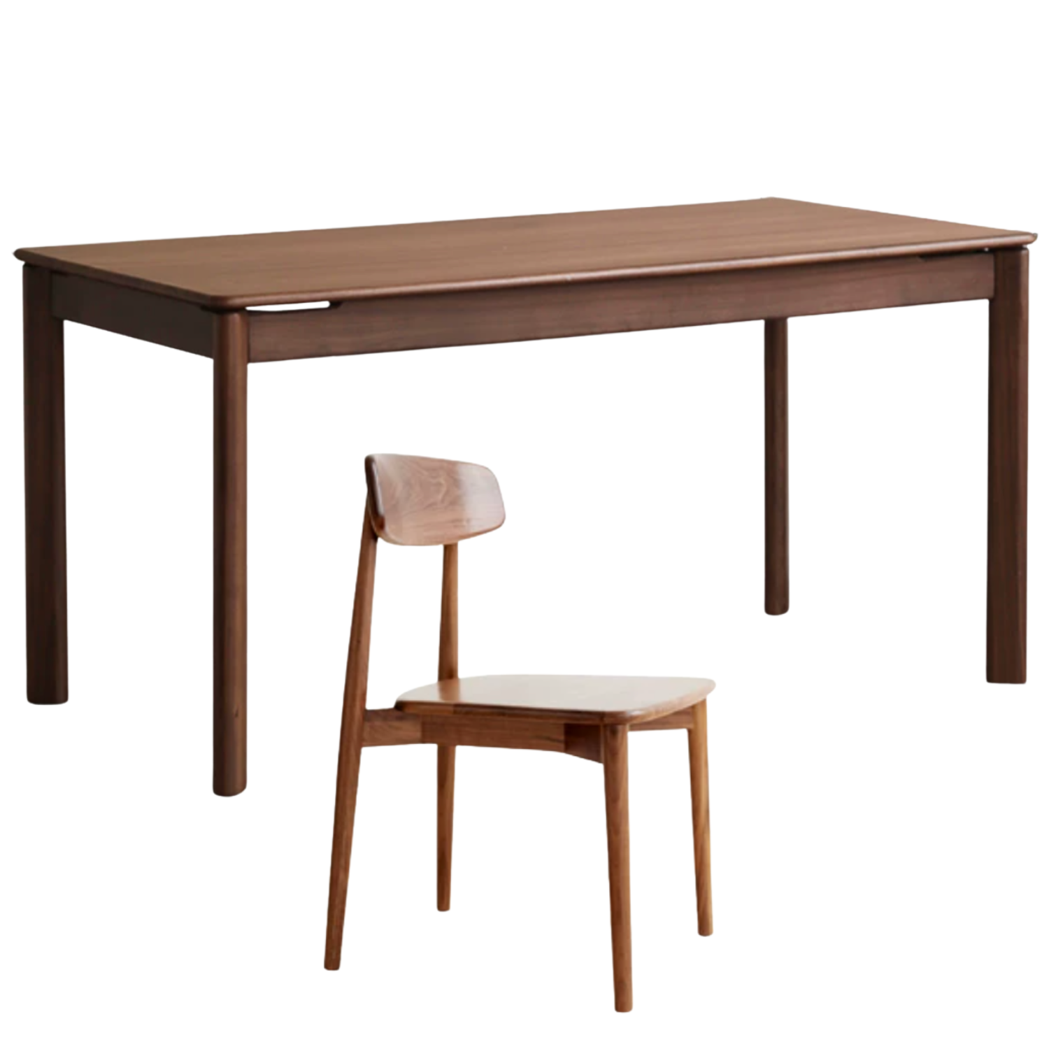 Black Walnut, Sandalwood, Ash Solid Wood Modern Rectangular Table