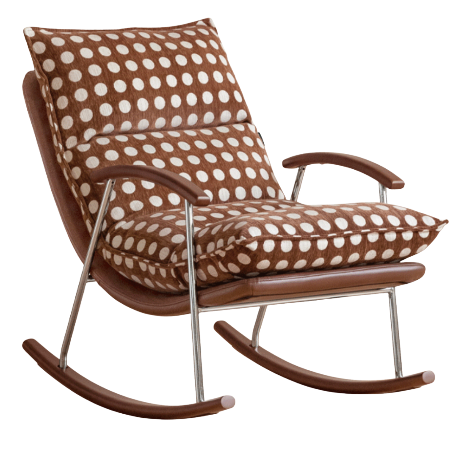 Fabric medieval style rocking chair