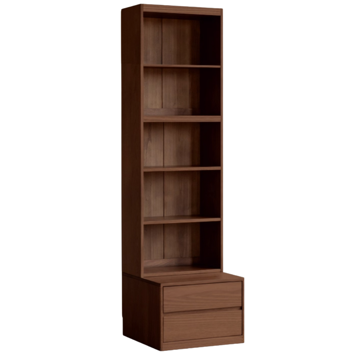 Black Walnut, Oak, Sandalwood, Ash Solid Wood Light Luxury Combined Bookshelf With Seat