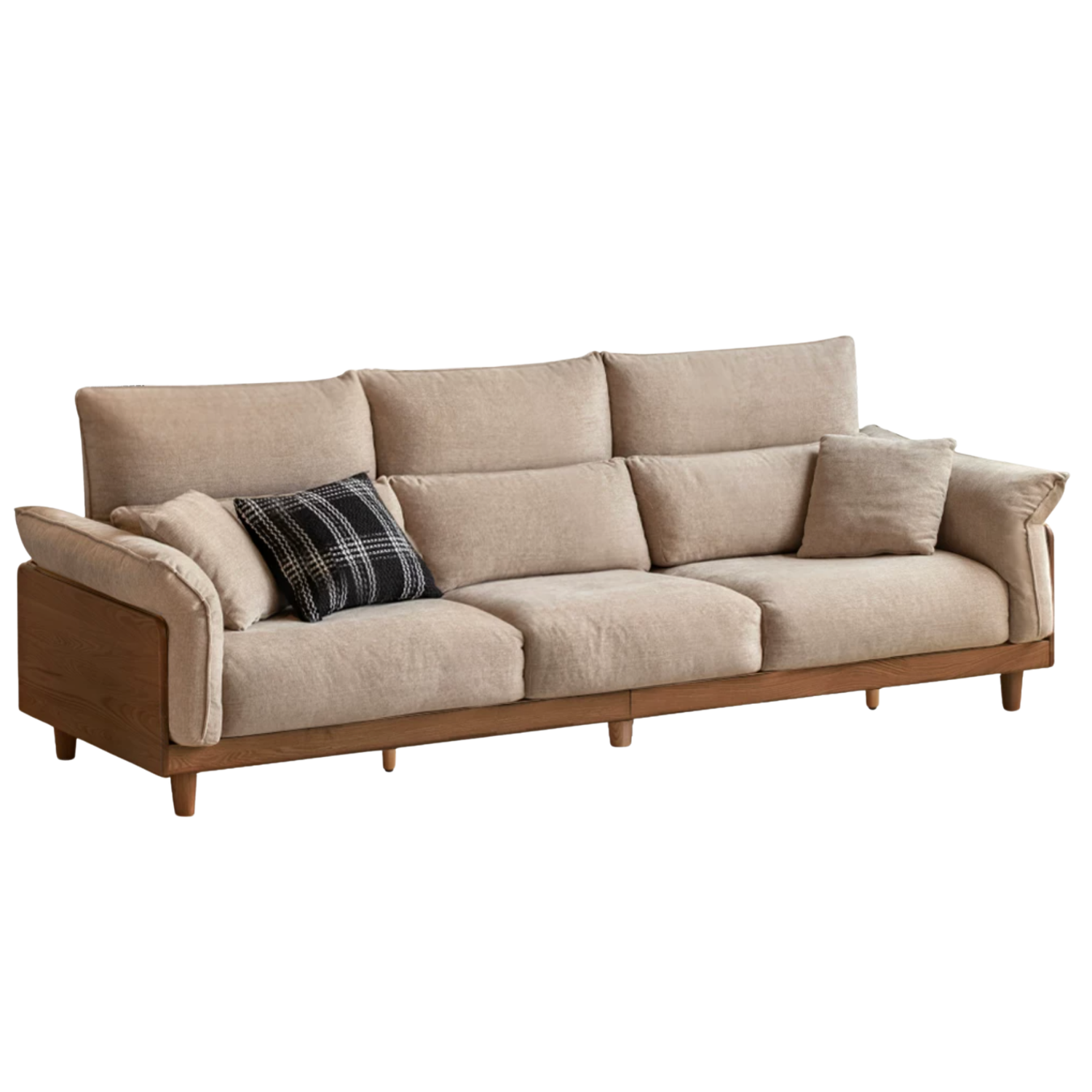 Oak, Ash Solid Wood high-back sofa