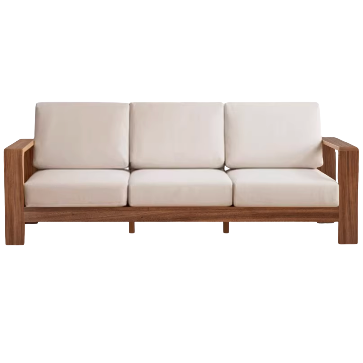 Oak, Poplar, Rubberwood, Beech Solid Wood Modern Fabric Sofa.