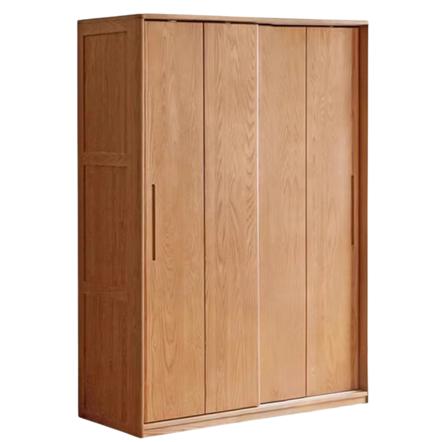 Oak, Ash Solid Wood Wardrobe With Sliding Doors