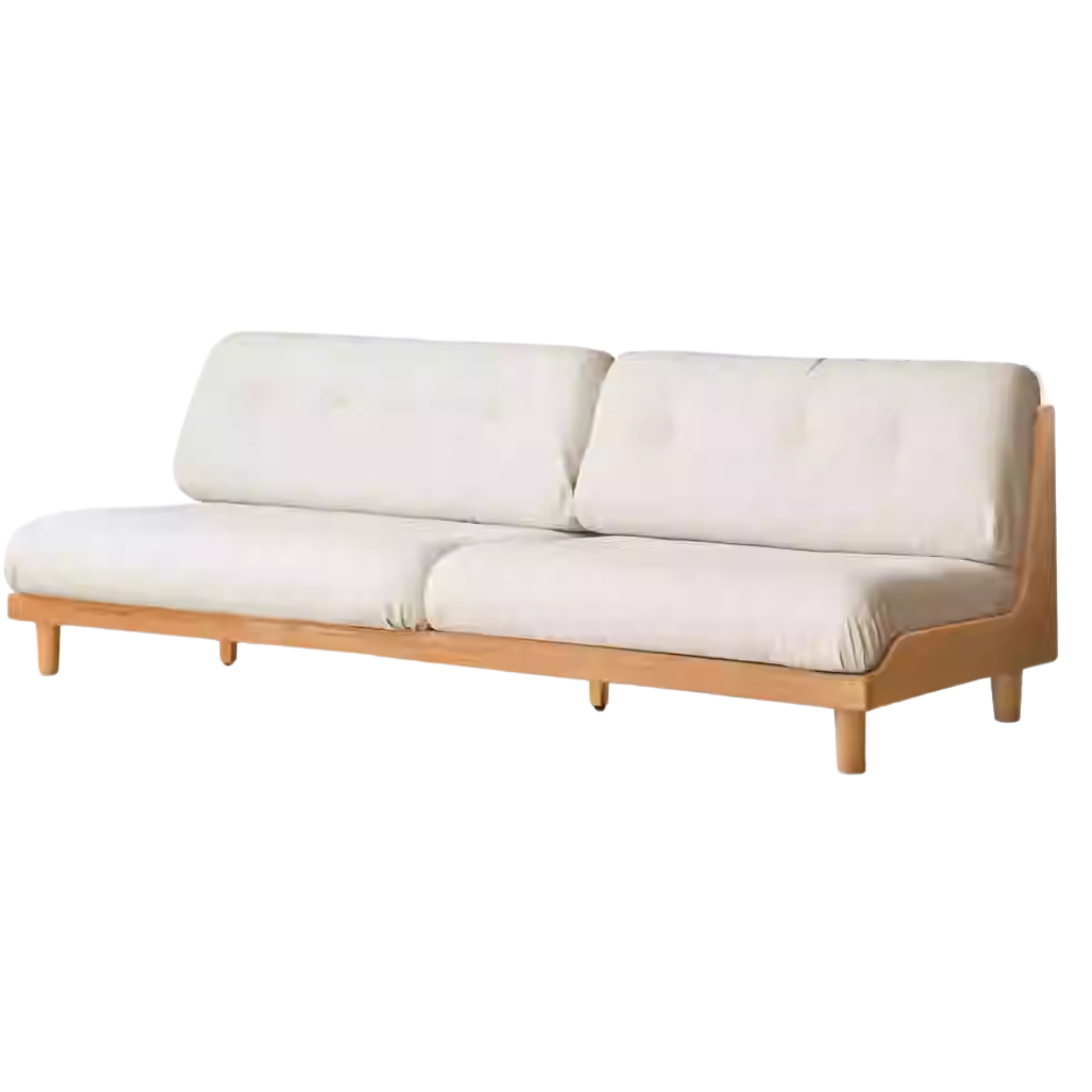 Oak Solid Wood  fabric detachable washable sofa