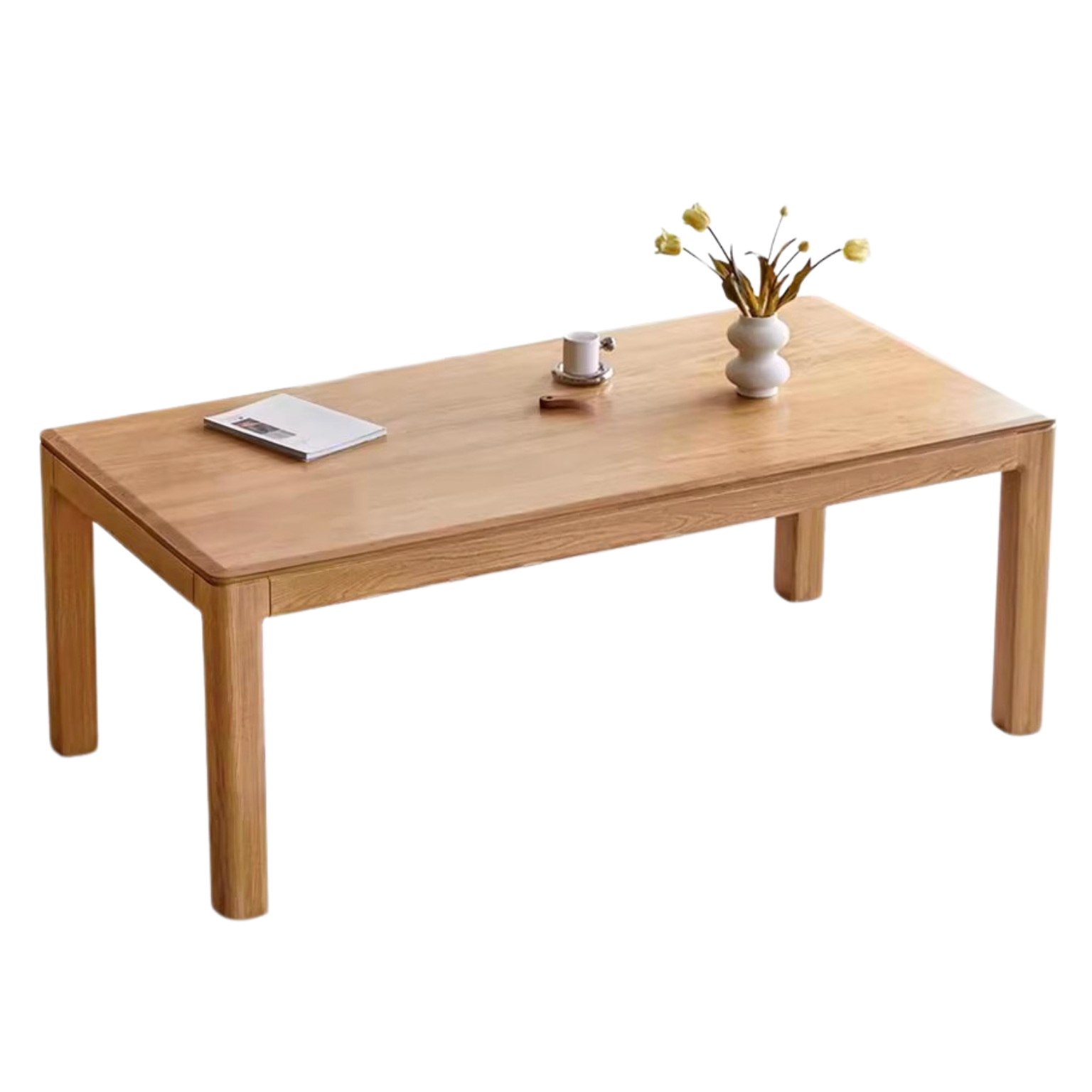 Ash solid wood long dining table,