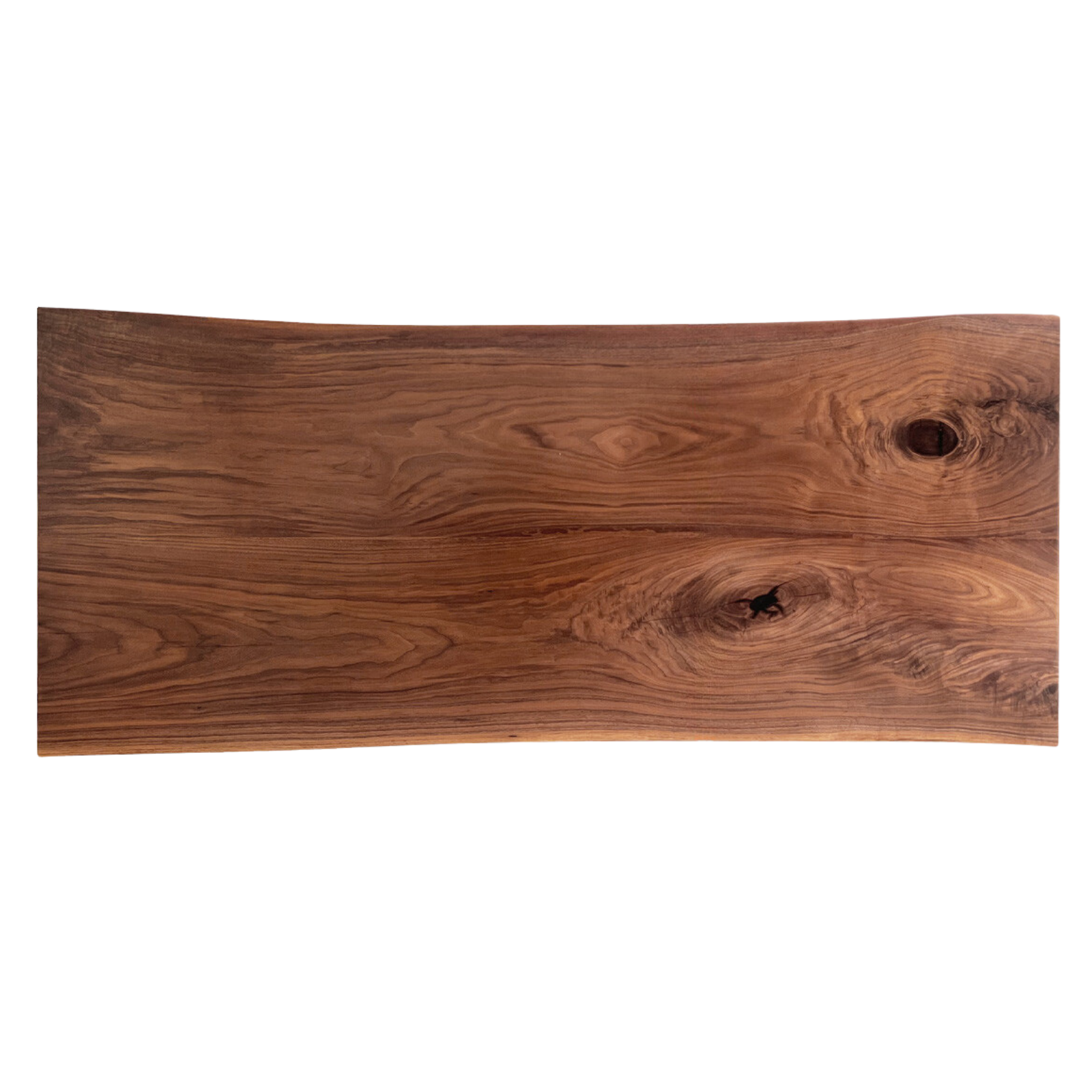 Black walnut solid wood natural edge large board dining table,