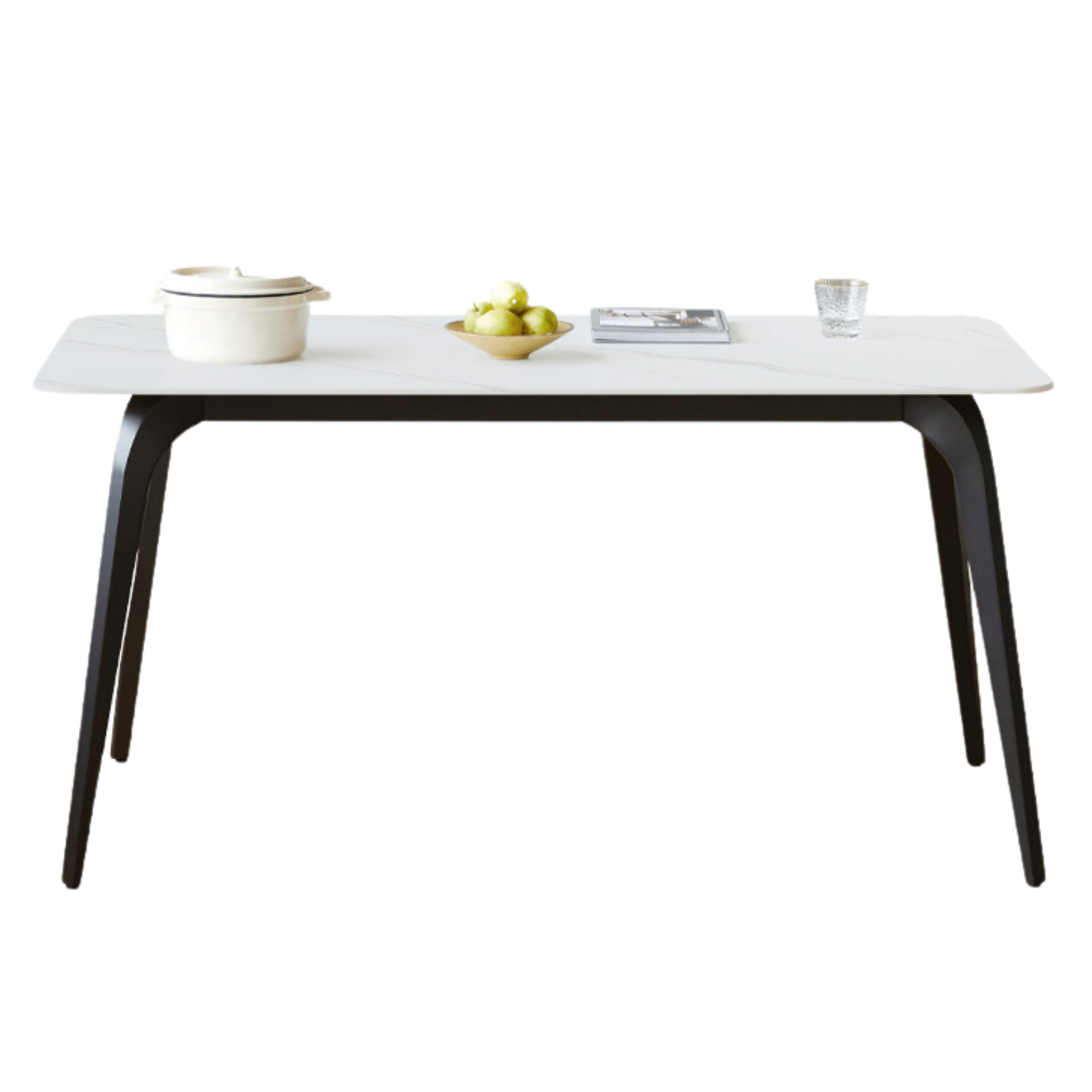 Solid wood slate dining table iron Italian style ,