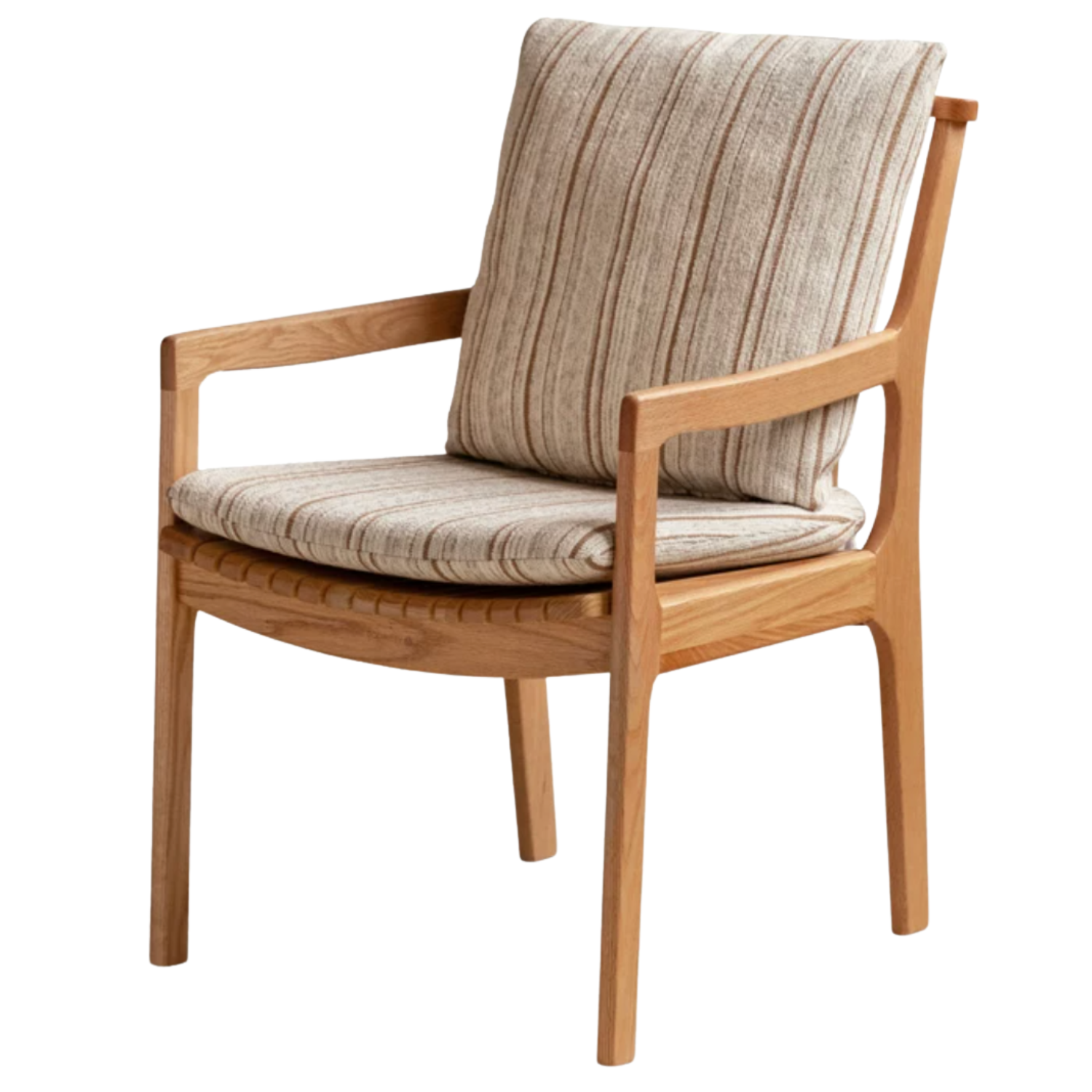 Cherry Wood Solid Wood Backrest Retro Soft Armchair