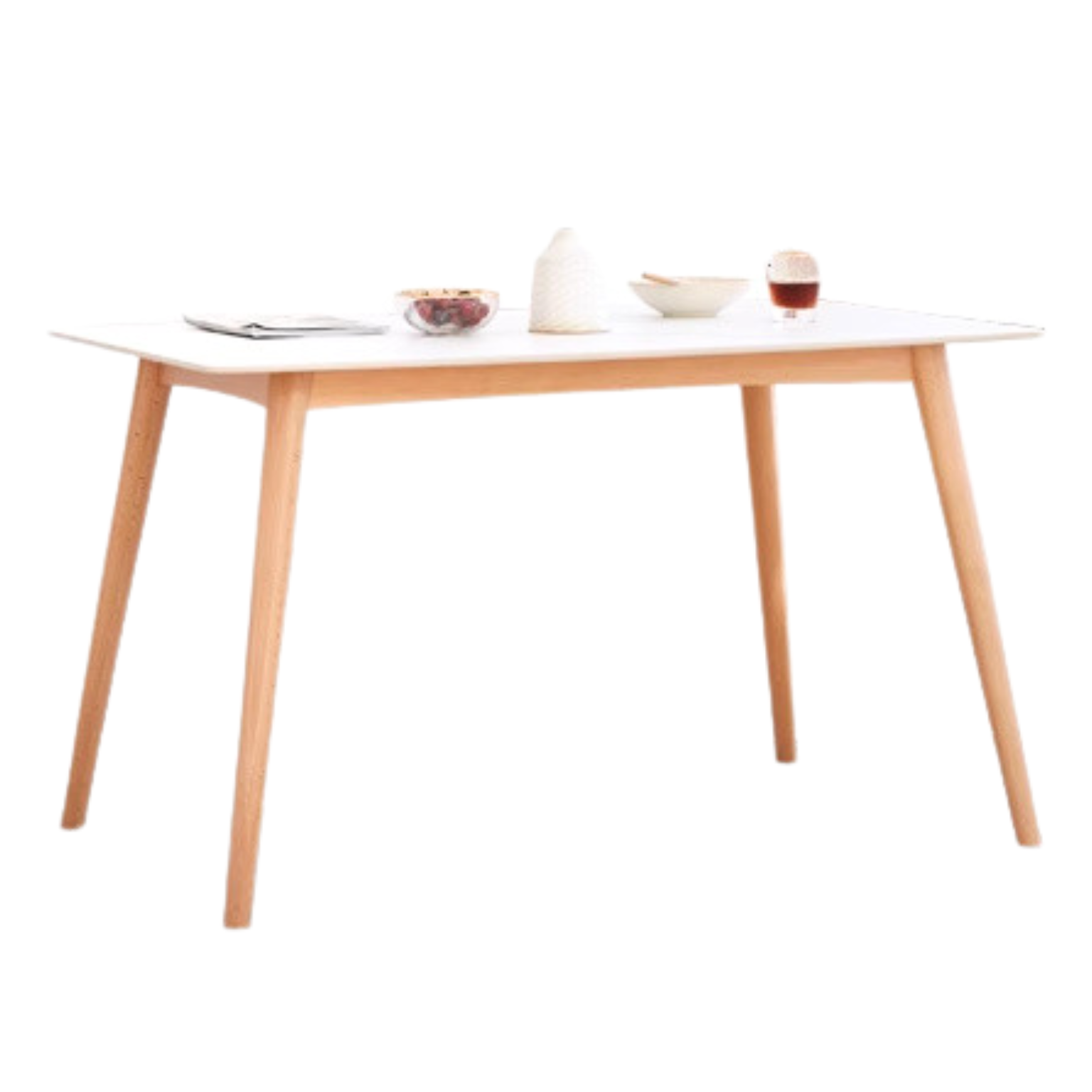 Beech solid wood dining table,